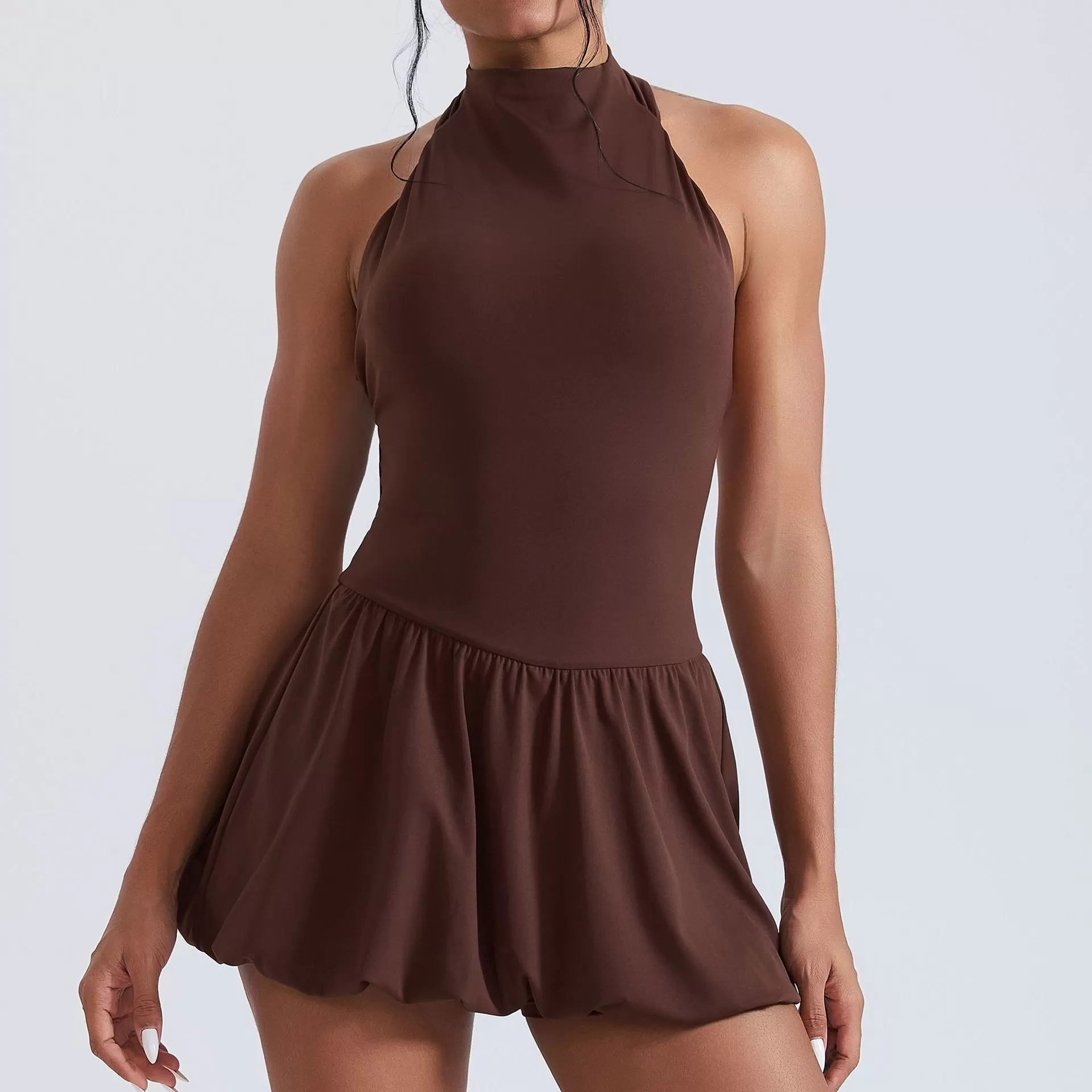 Falda deportiva de cintura alta para mujer, estilo skirt, con shorts, ideal para deportes al aire libre y yoga (FGBYLT5767)