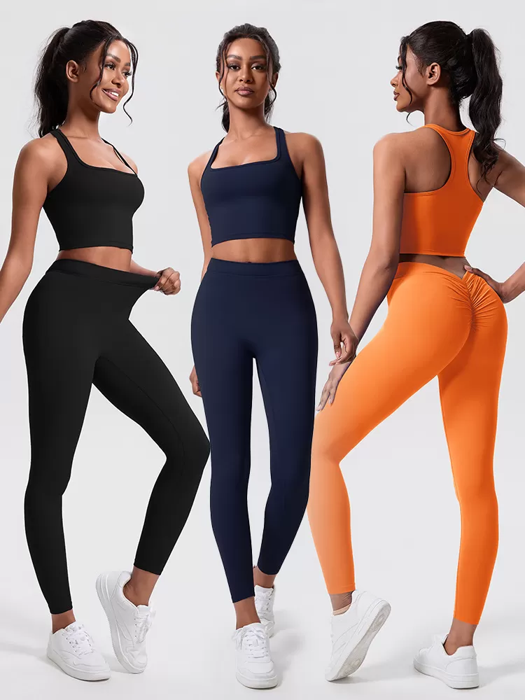 Conjunto de yoga para mujer, para exteriores, suave, conjunto de yoga para mujer, conjunto de yoga para mujer FGBKD245WCV01+KD245WCL002