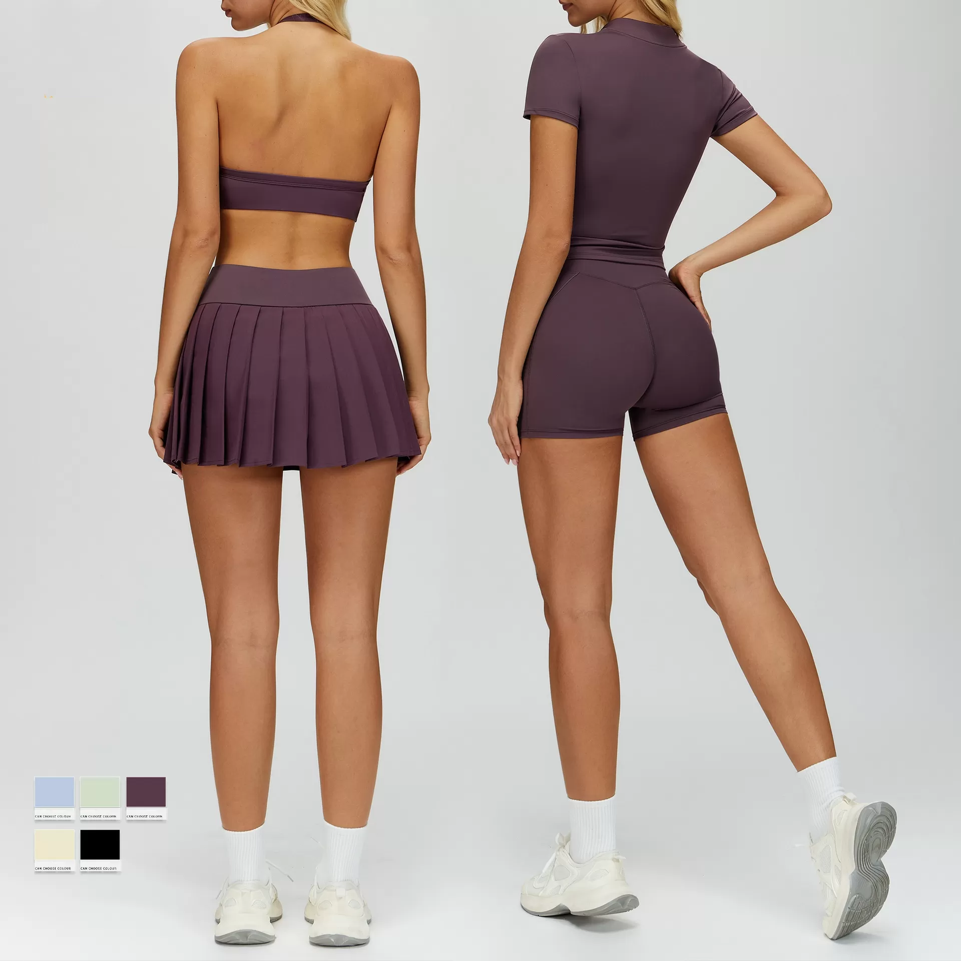 Conjuntos de ropa deportiva atlética para mujer, gran elasticidad, para entrenamiento y yoga, FGBTZ4514