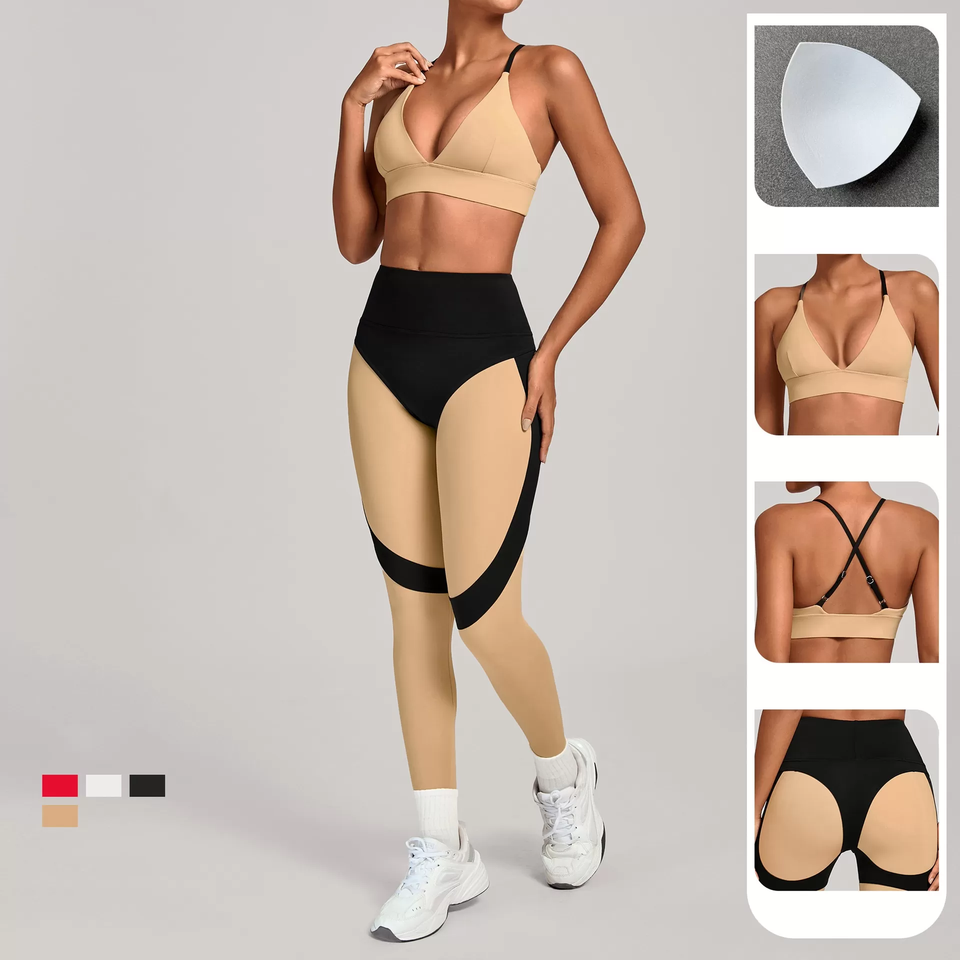 Conjuntos de yoga para mujer, ropa deportiva, conjuntos de entrenamiento de 2 piezas para mujer FGB7514+2506