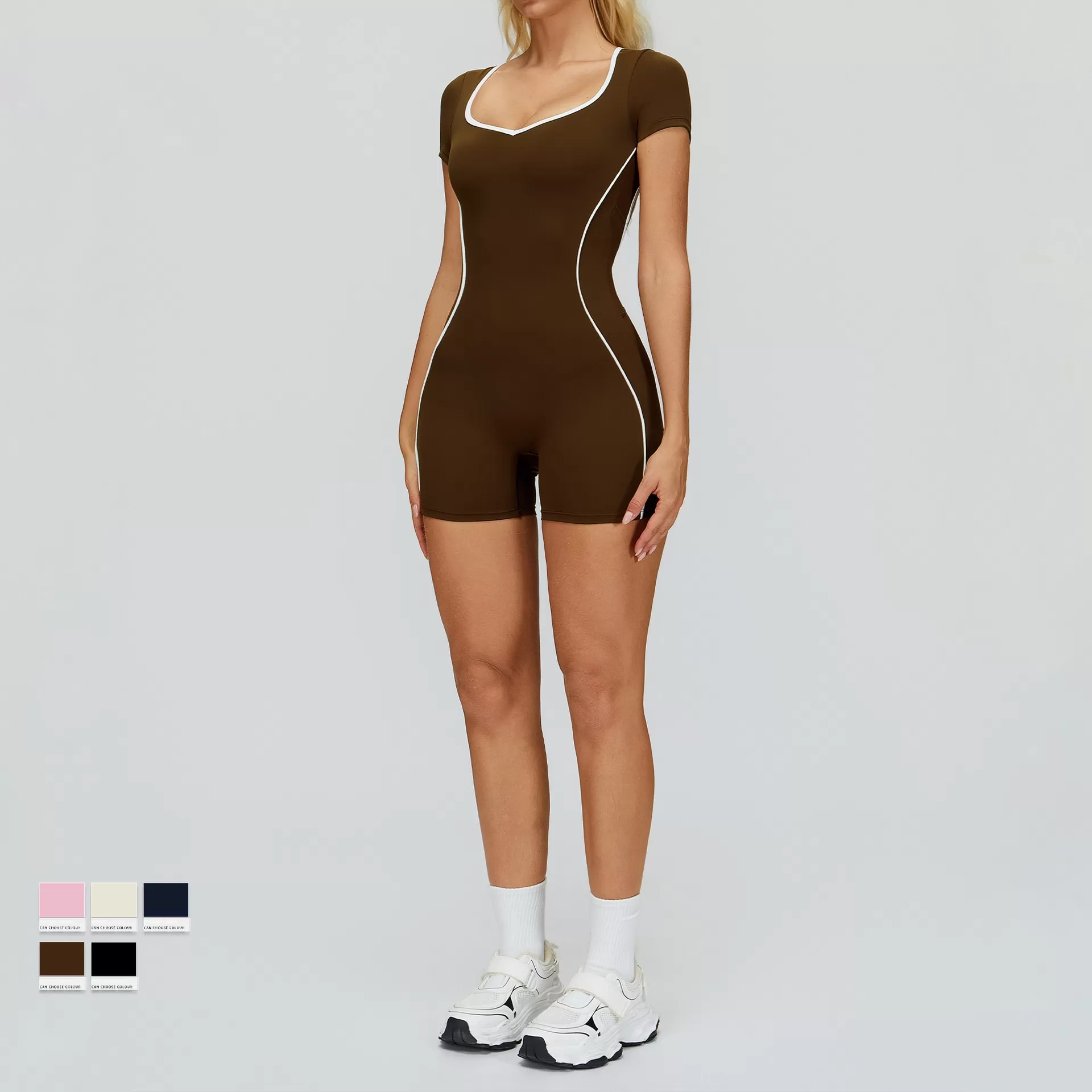 Mono de una pieza para mujer para entrenamiento, fitness, gimnasio, yoga, FGBELT2501