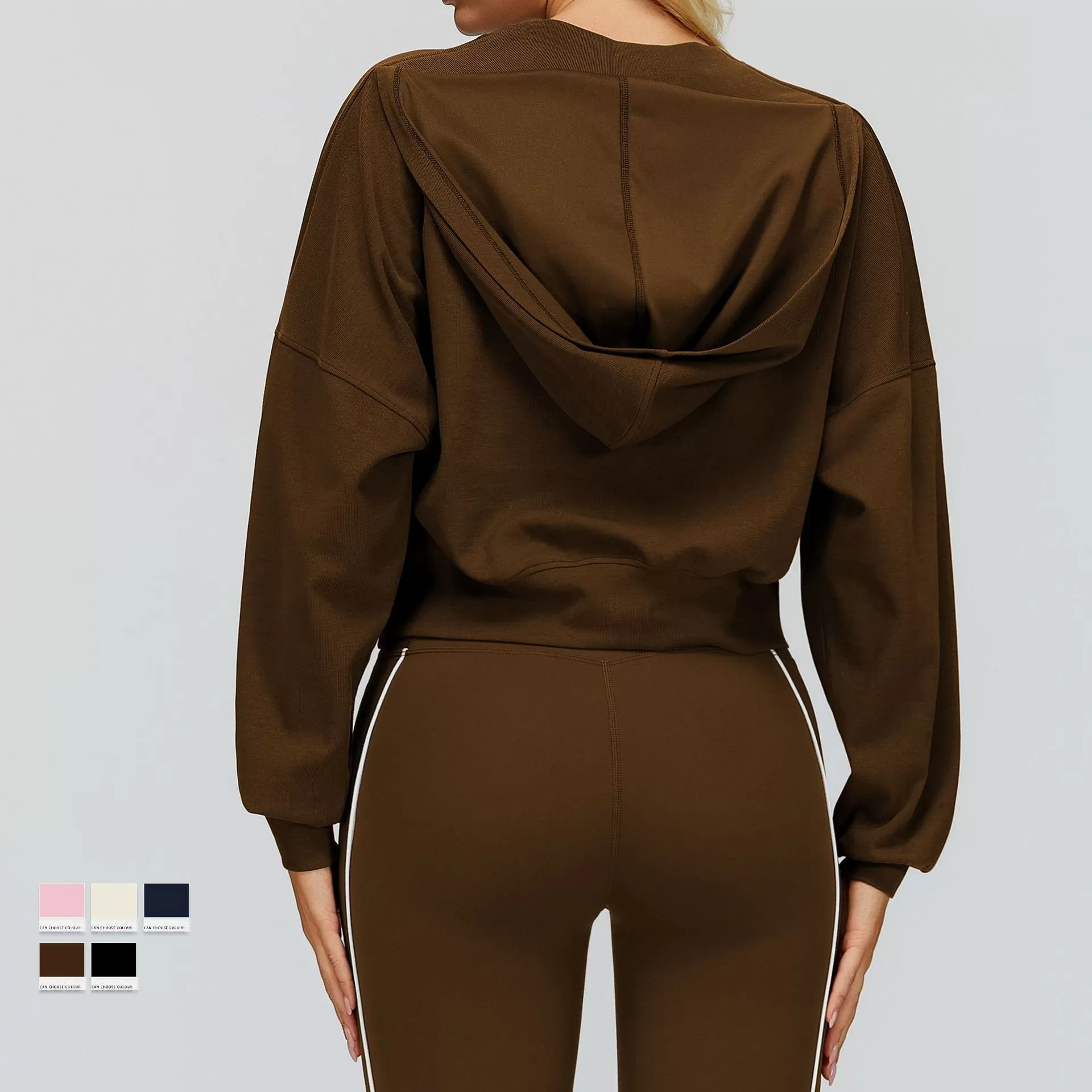 Chaqueta cortavientos con cremallera y cuello alto para mujer, para otoño e invierno, para correr, ropa deportiva, FGBEWY2501