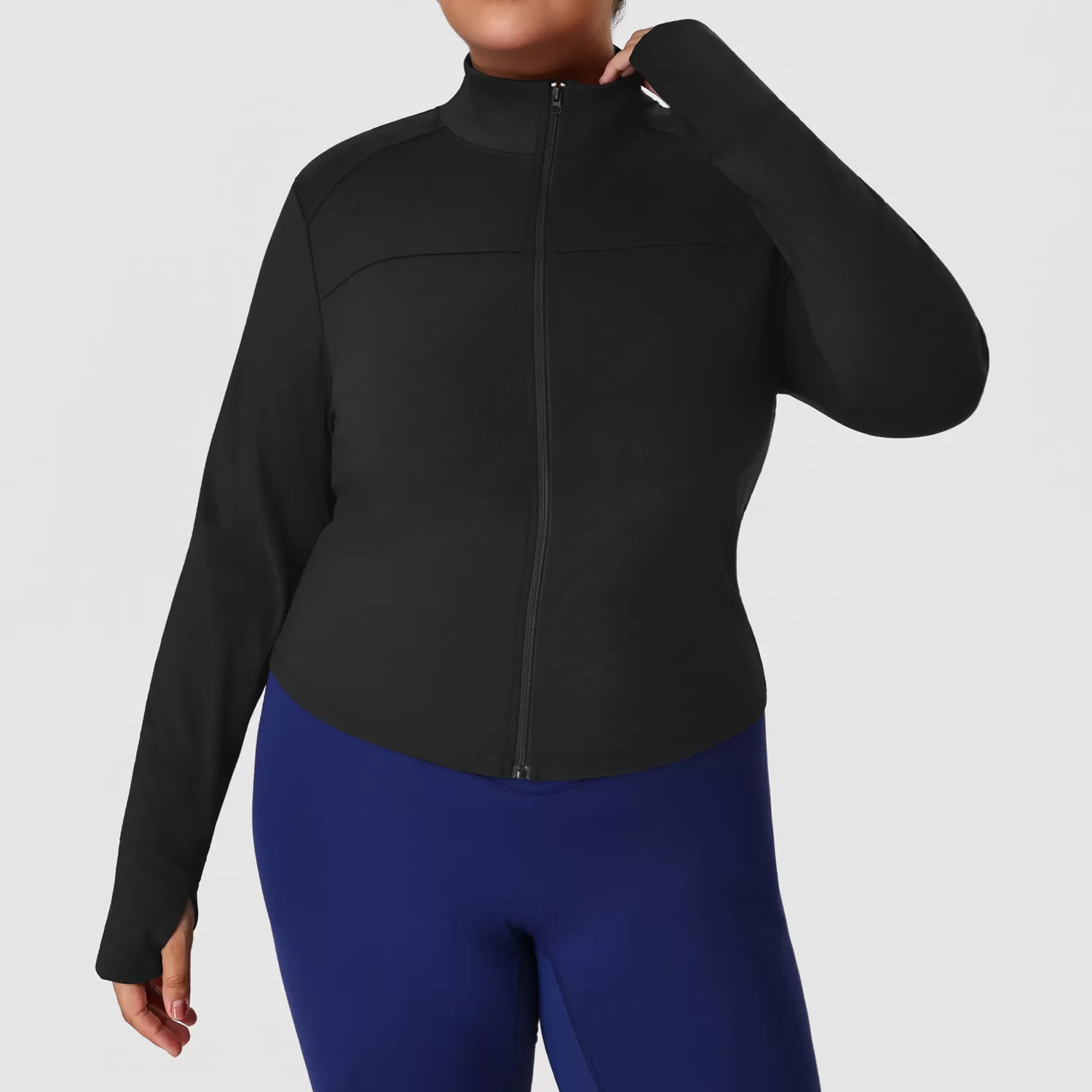 Chaqueta deportiva de moda de alta calidad y talla grande para gimnasio, fitness y yoga para mujer FGBP02518