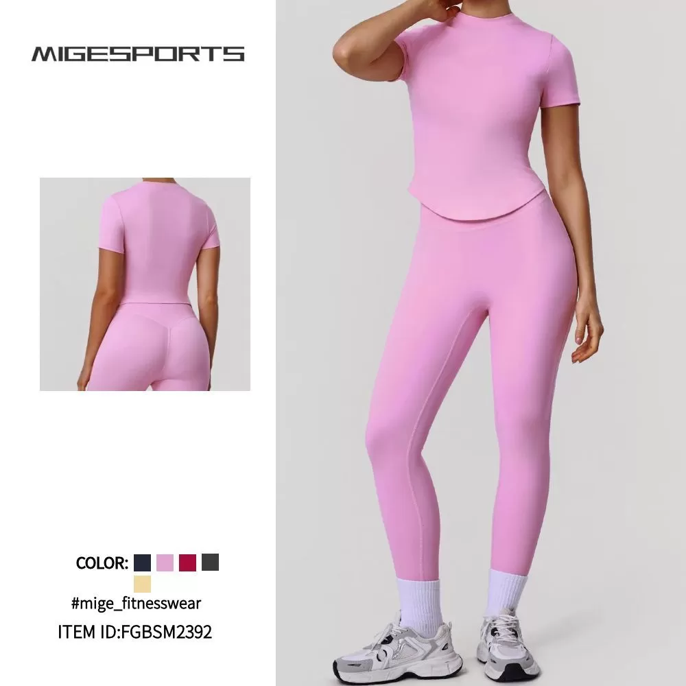 Conjuntos de ropa deportiva para mujer, ropa deportiva para gimnasio, ropa deportiva alta FGBSM2392