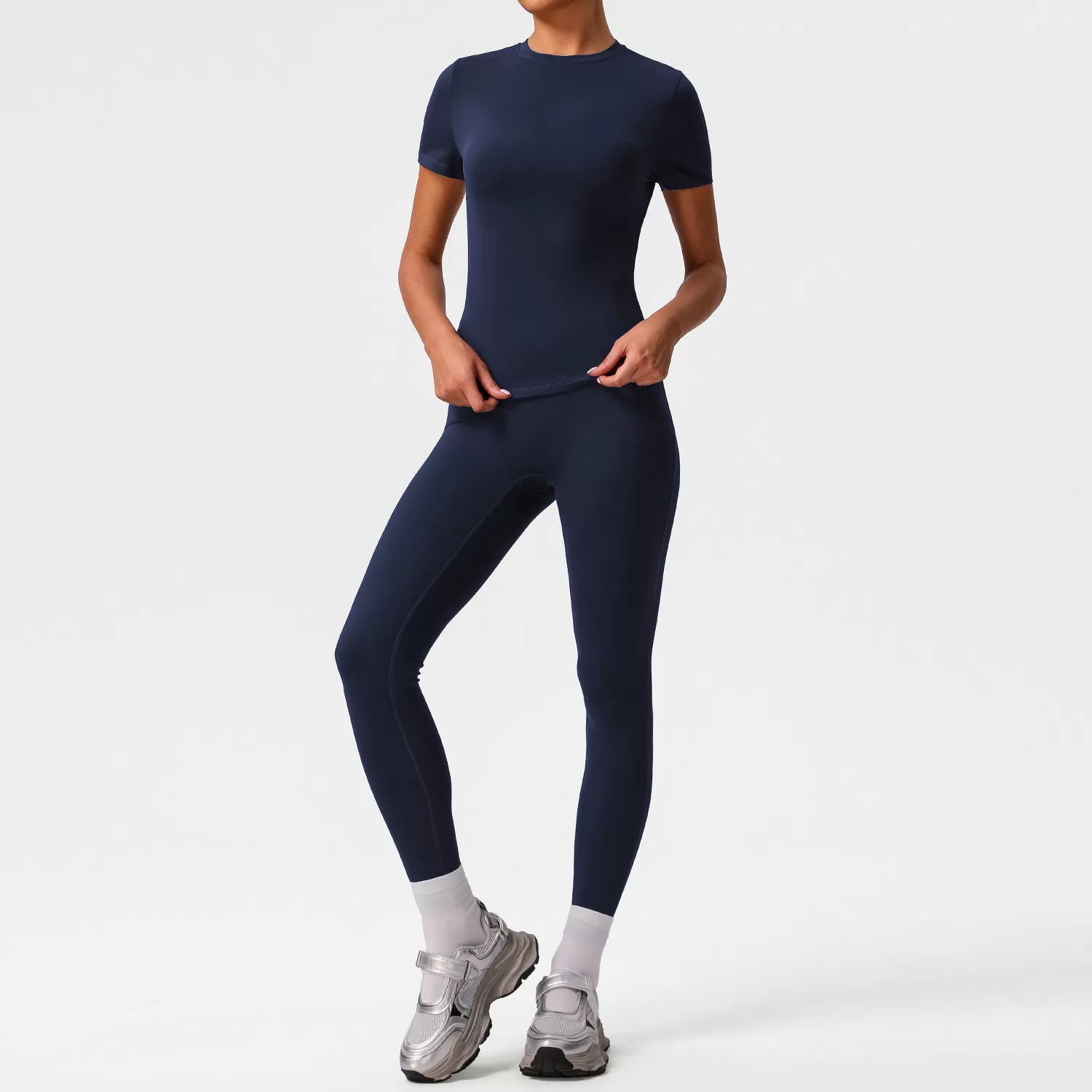Conjuntos de ropa deportiva para mujer, ropa deportiva para gimnasio, ropa deportiva alta FGBSM2392