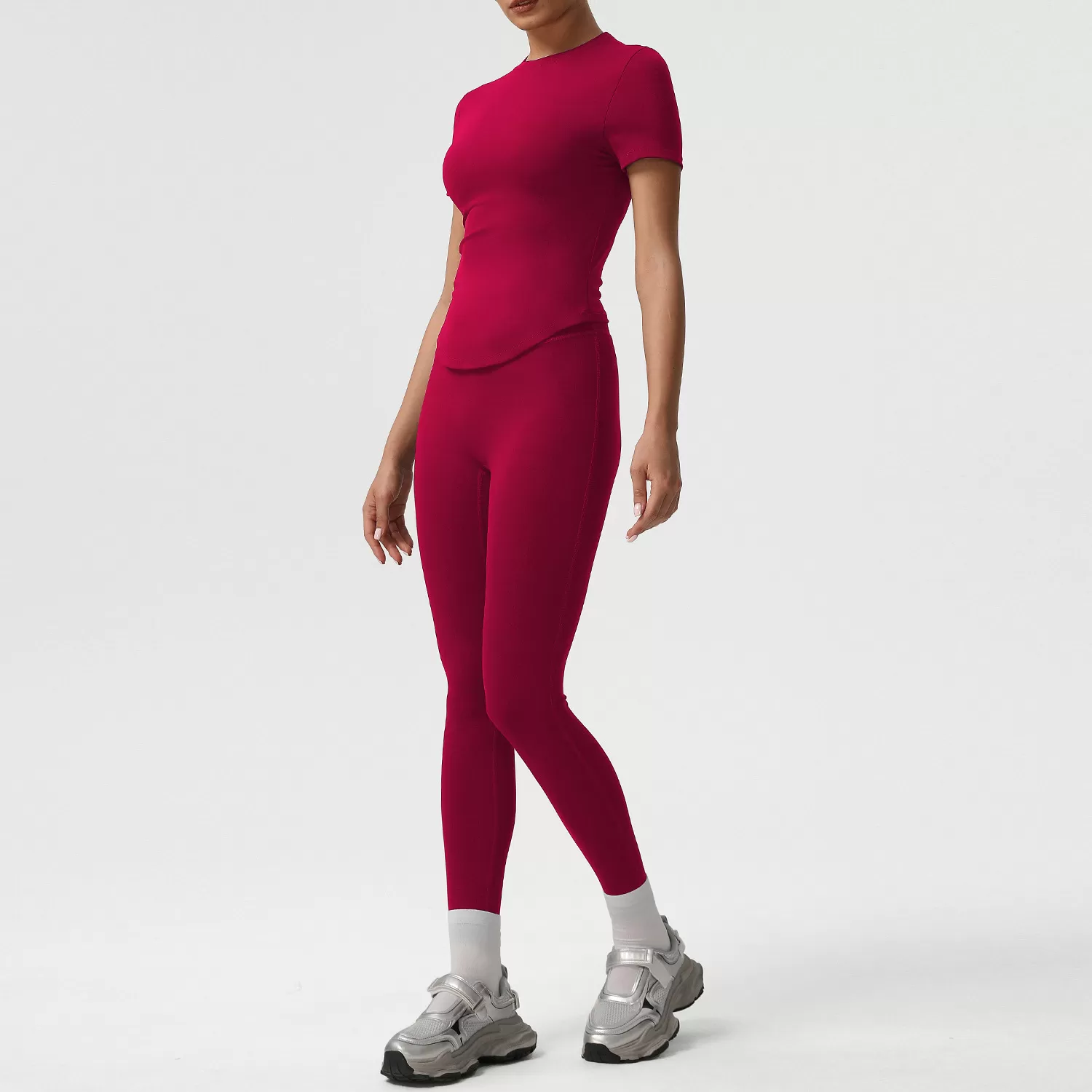 Conjuntos de ropa deportiva para mujer, ropa deportiva para gimnasio, ropa deportiva alta FGBSM2392