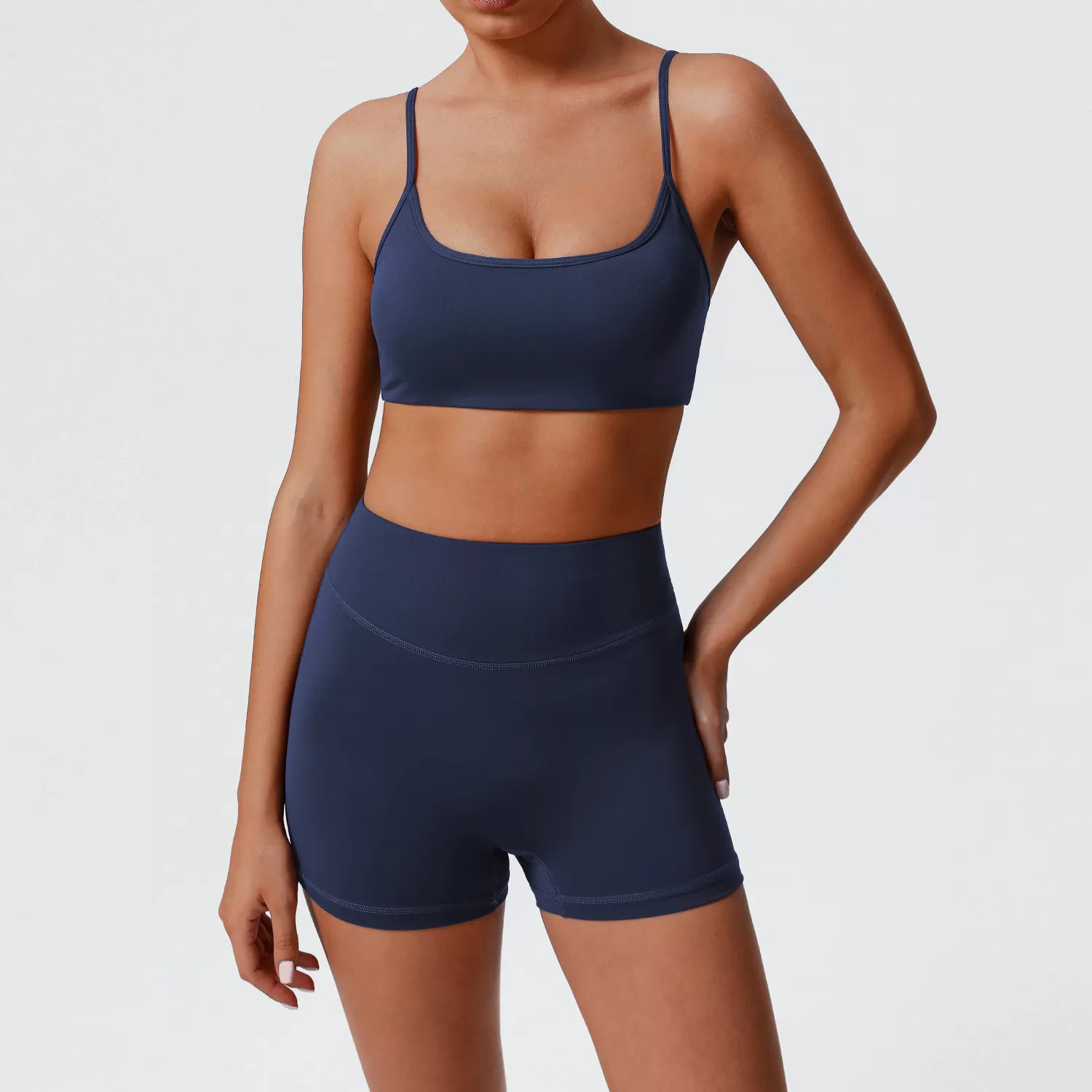 Conjunto de chándal para correr para mujer, sujetador y pantalones cortos, ropa de fitness, top de entrenamiento, conjuntos de yoga de cintura alta FGBSM2392