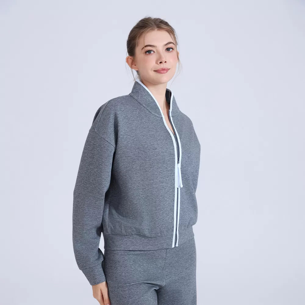 Traje de yoga, chaqueta de entrenamiento, ropa de entrenamiento para mujer, logotipo personalizado, gimnasio, fitness, traje de manga larga, ropa deportiva para ejercicio, ropa de yoga FGBWT3555