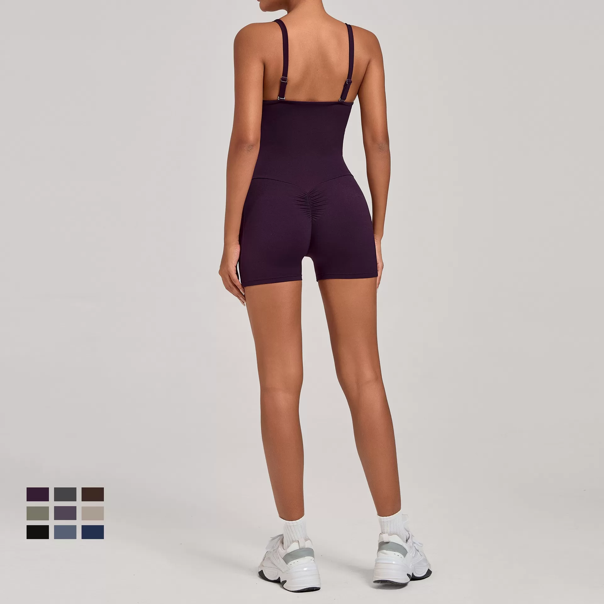 Mono corto de yoga sin mangas para mujer, versátil, con múltiples opciones de uso, para entrenamiento, con bolsillos, FGB15177