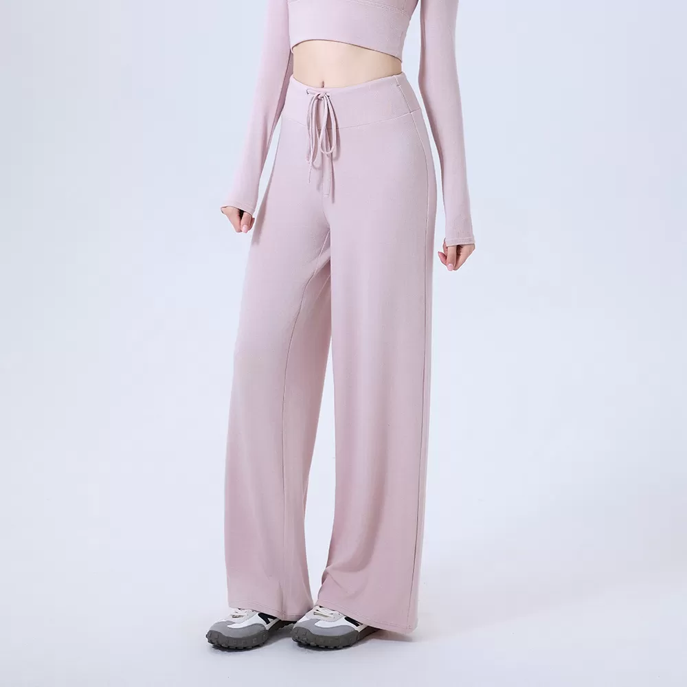 Pantalones de yoga de nuevo estilo, cintura elástica, holgados, de pierna recta, para fitness, de pierna ancha, informales, para correr, para mujer, FGBCK3371