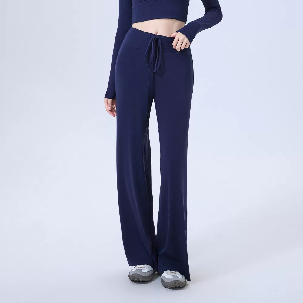 Pantalones de yoga de nuevo estilo, cintura elástica, holgados, de pierna recta, para fitness, de pierna ancha, informales, para correr, para mujer, FGBCK3371