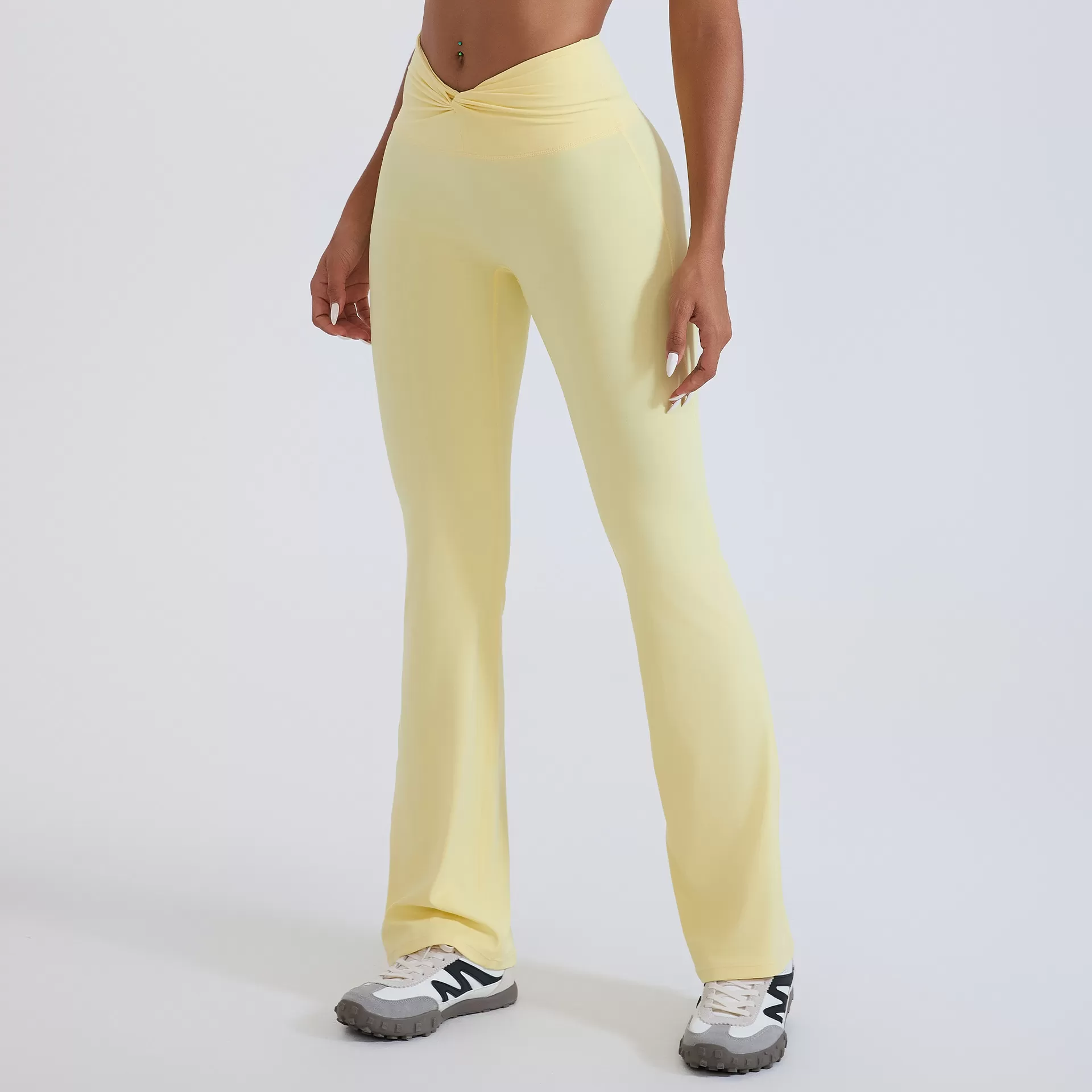 Pantalones de yoga para mujer, pantalones de yoga acampanados de cintura alta, leggings de fitness, pantalones elásticos para gimnasio, pantalones deportivos casuales de pierna ancha FGBYCK5764