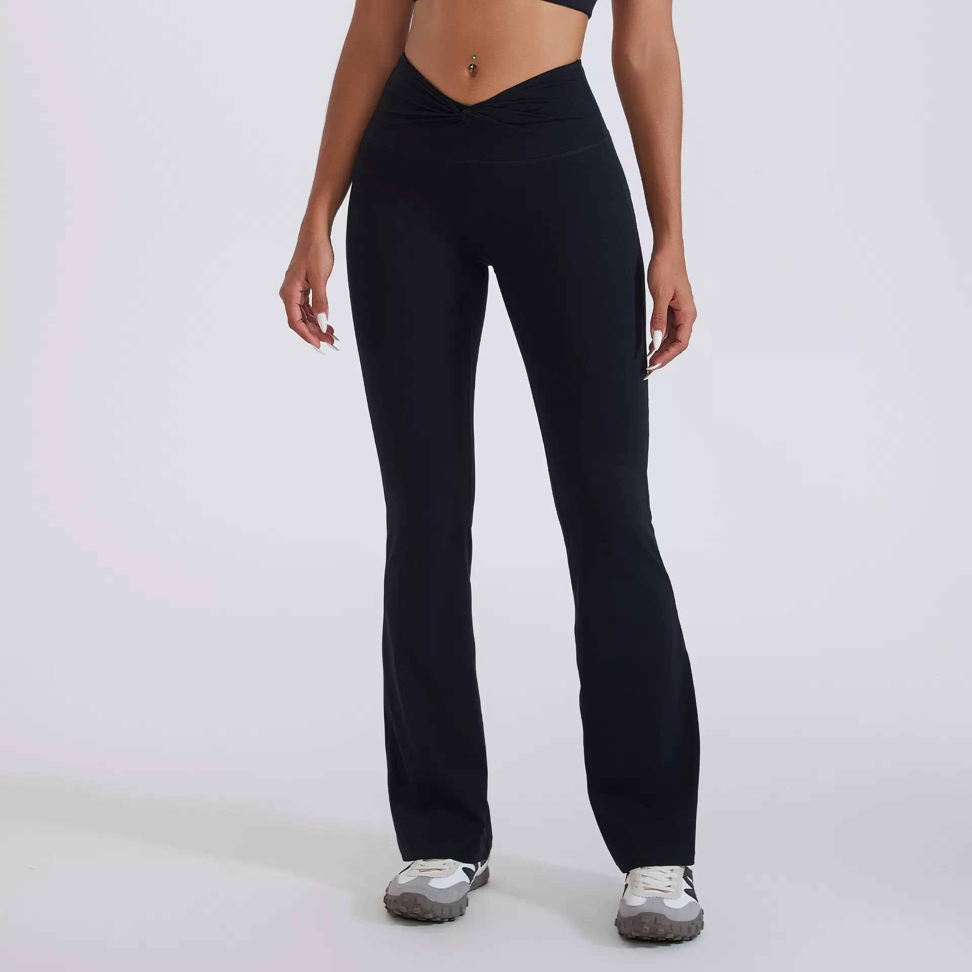 Pantalones de yoga para mujer, pantalones de yoga acampanados de cintura alta, leggings de fitness, pantalones elásticos para gimnasio, pantalones deportivos casuales de pierna ancha FGBYCK5764