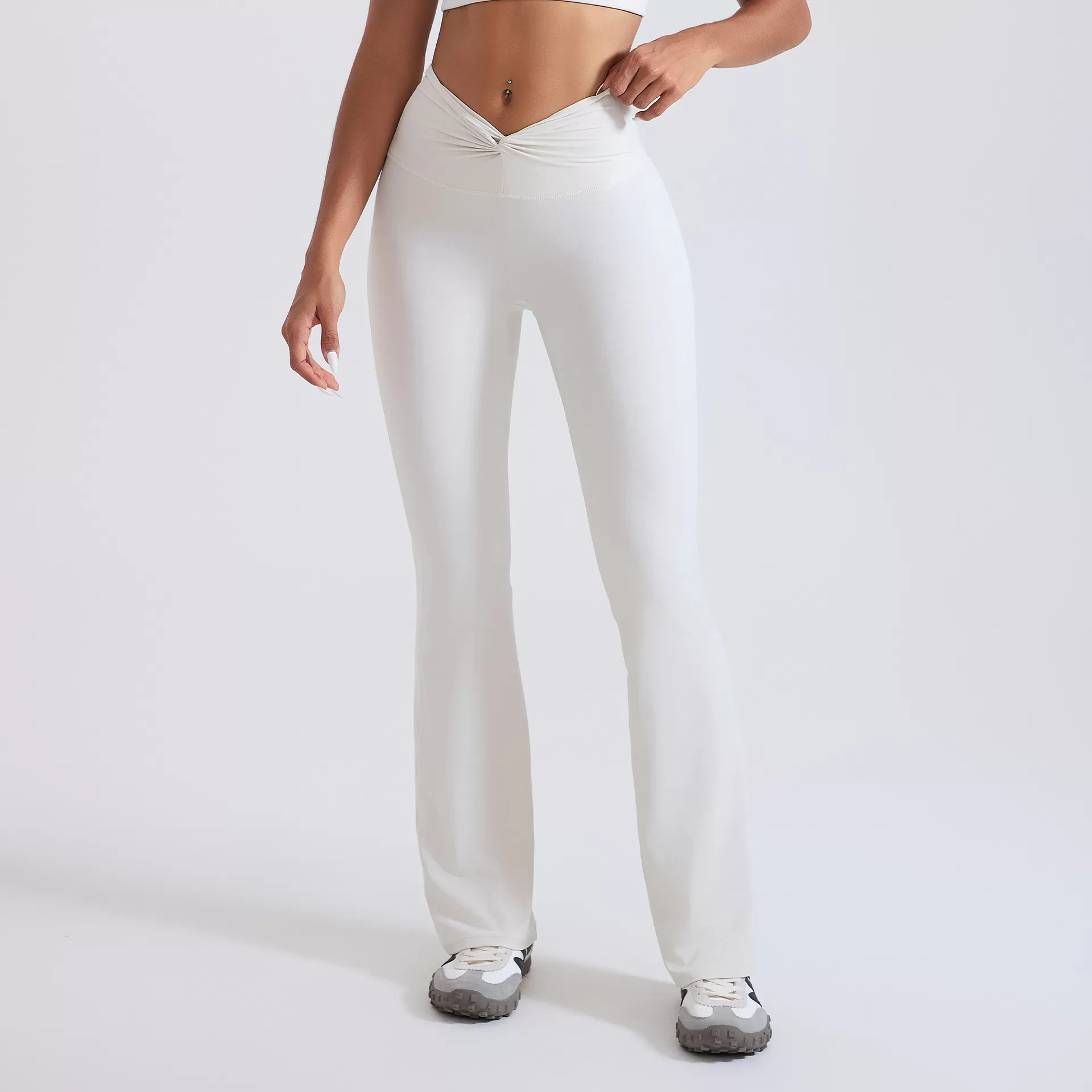 Pantalones de yoga para mujer, pantalones de yoga acampanados de cintura alta, leggings de fitness, pantalones elásticos para gimnasio, pantalones deportivos casuales de pierna ancha FGBYCK5764