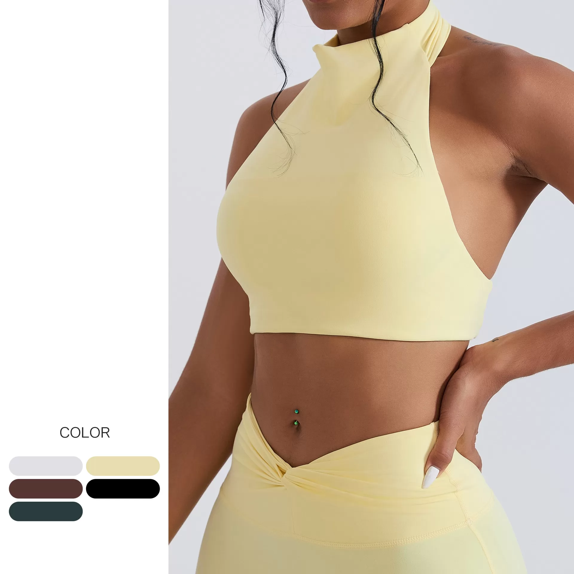 Sujetador deportivo de compresión para mujer, con logotipo personalizado, para el pecho, FGBYWX3509