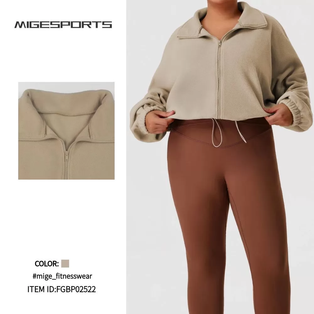 Chaquetas con cremallera para mujer Chaquetas polares con cremallera para mujer, tallas grandes, FGBP02522