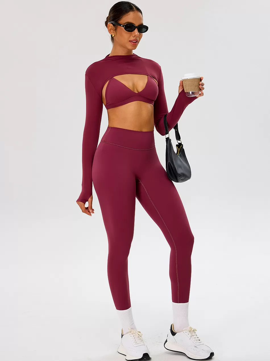 Conjuntos de ropa deportiva atlética para mujer, de secado rápido, elásticos y de gran calidad, para entrenamiento y yoga, FGBTM0277Y