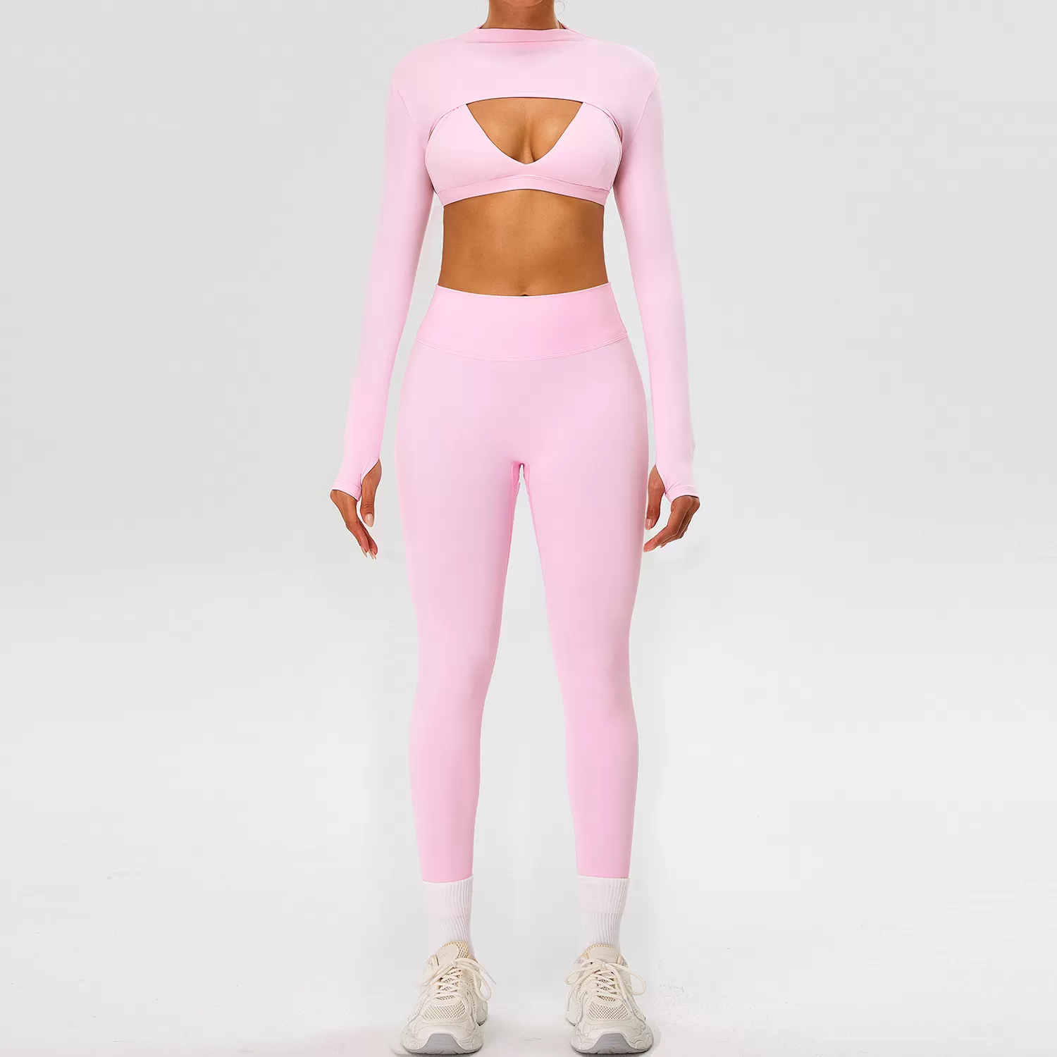 Conjuntos de ropa deportiva atlética para mujer, de secado rápido, elásticos y de gran calidad, para entrenamiento y yoga, FGBTM0277Y