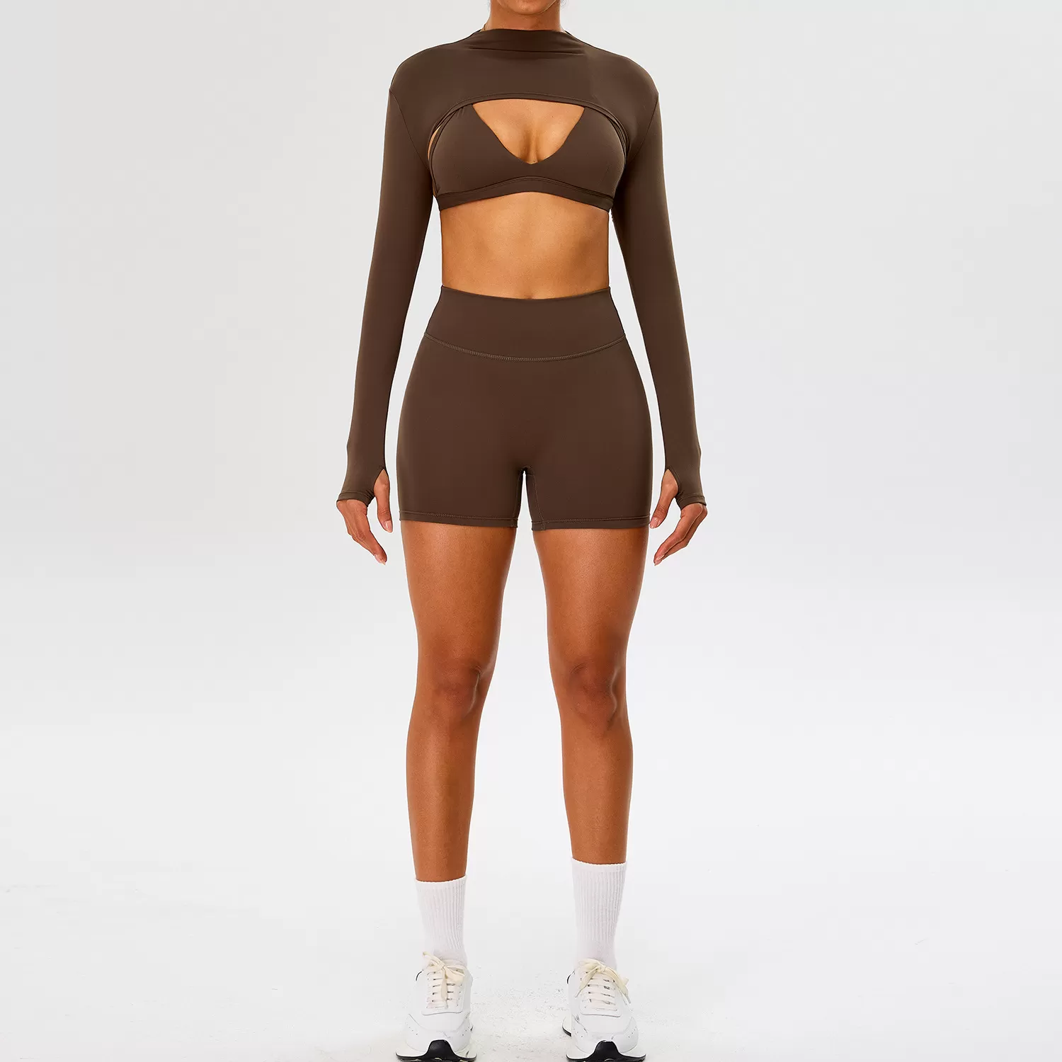 Conjuntos de ropa deportiva atlética para mujer, de secado rápido, elásticos y de gran calidad, para entrenamiento y yoga, FGBTM0277Y