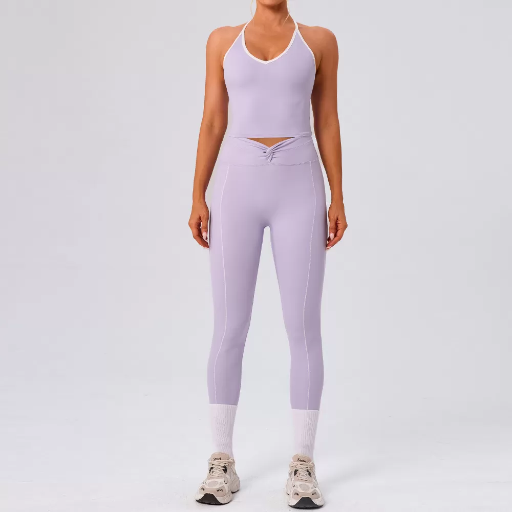 Conjunto de camiseta y leggings de manzana ligera