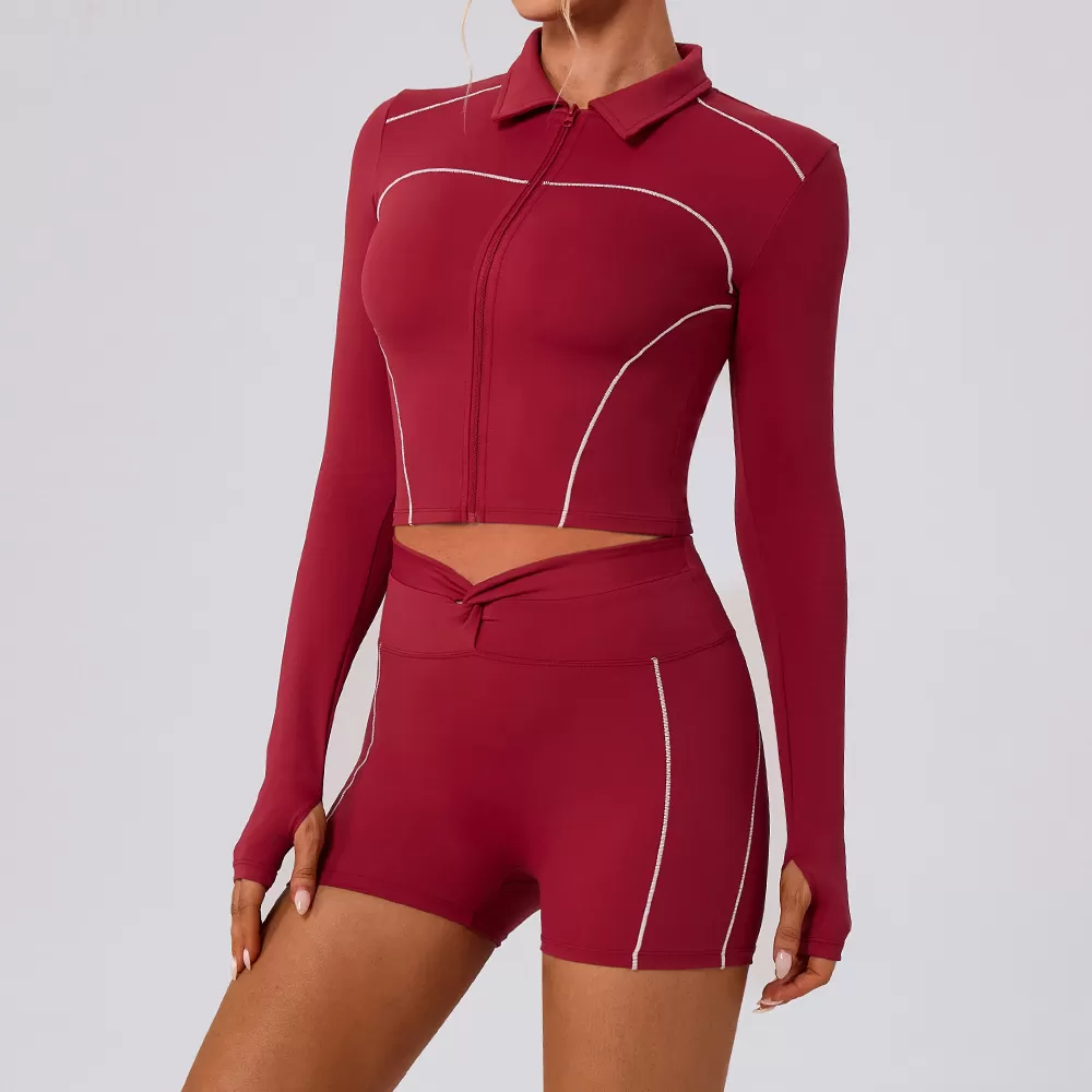 Conjuntos de yoga de secado rápido, ajustados, para correr, fitness, a prueba de golpes, cintura alta, para mujer, para gimnasio al aire libre, FGBYW588+KW453