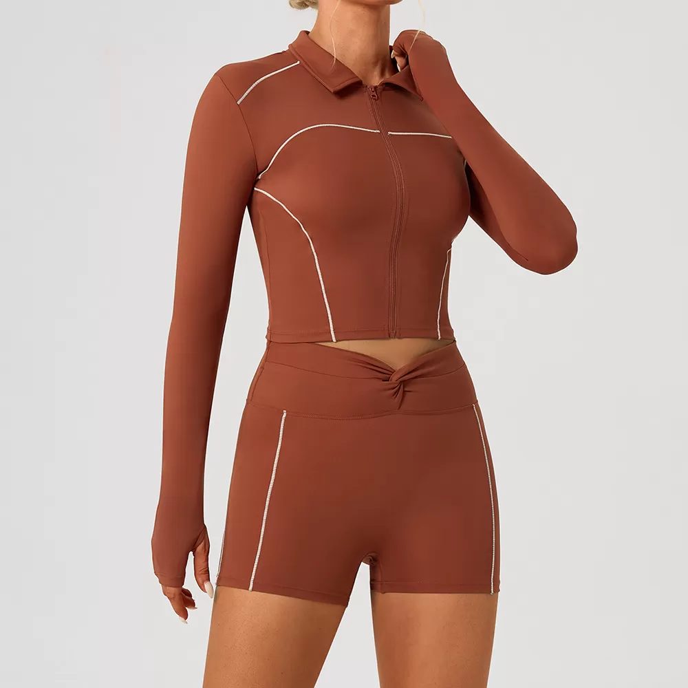 Conjuntos de yoga de secado rápido, ajustados, para correr, fitness, a prueba de golpes, cintura alta, para mujer, para gimnasio al aire libre, FGBYW588+KW453