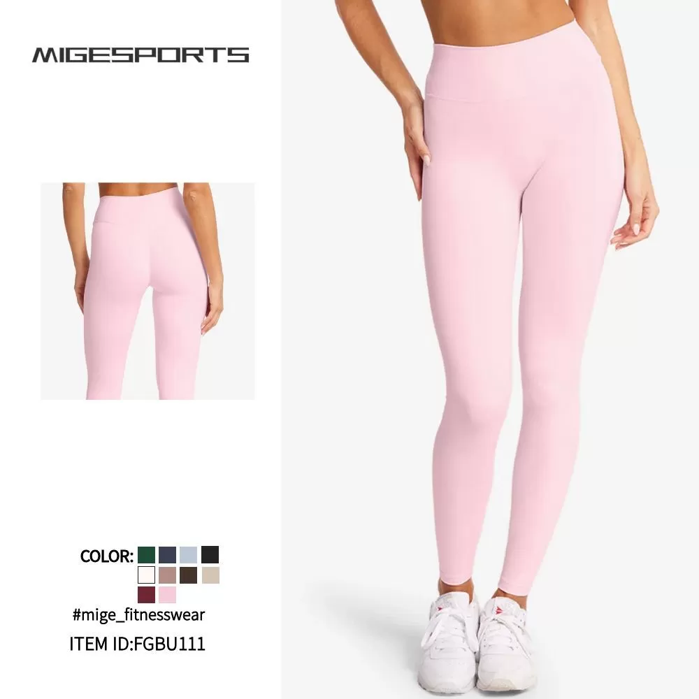 Pantalones de yoga de cintura alta, nuevos leggings de fitness de secado rápido, ajustados y adelgazantes, para gimnasio, FGBU111