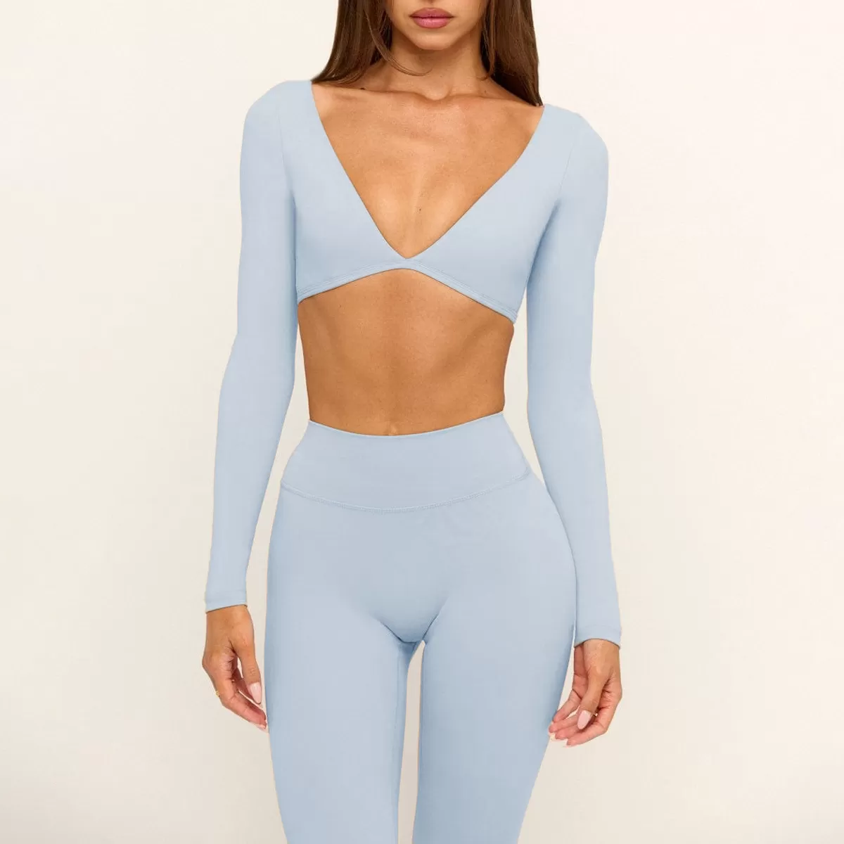 Camisetas de manga larga para mujer, elásticas, para fitness, yoga, secado rápido, para entrenamiento deportivo, FGBU170