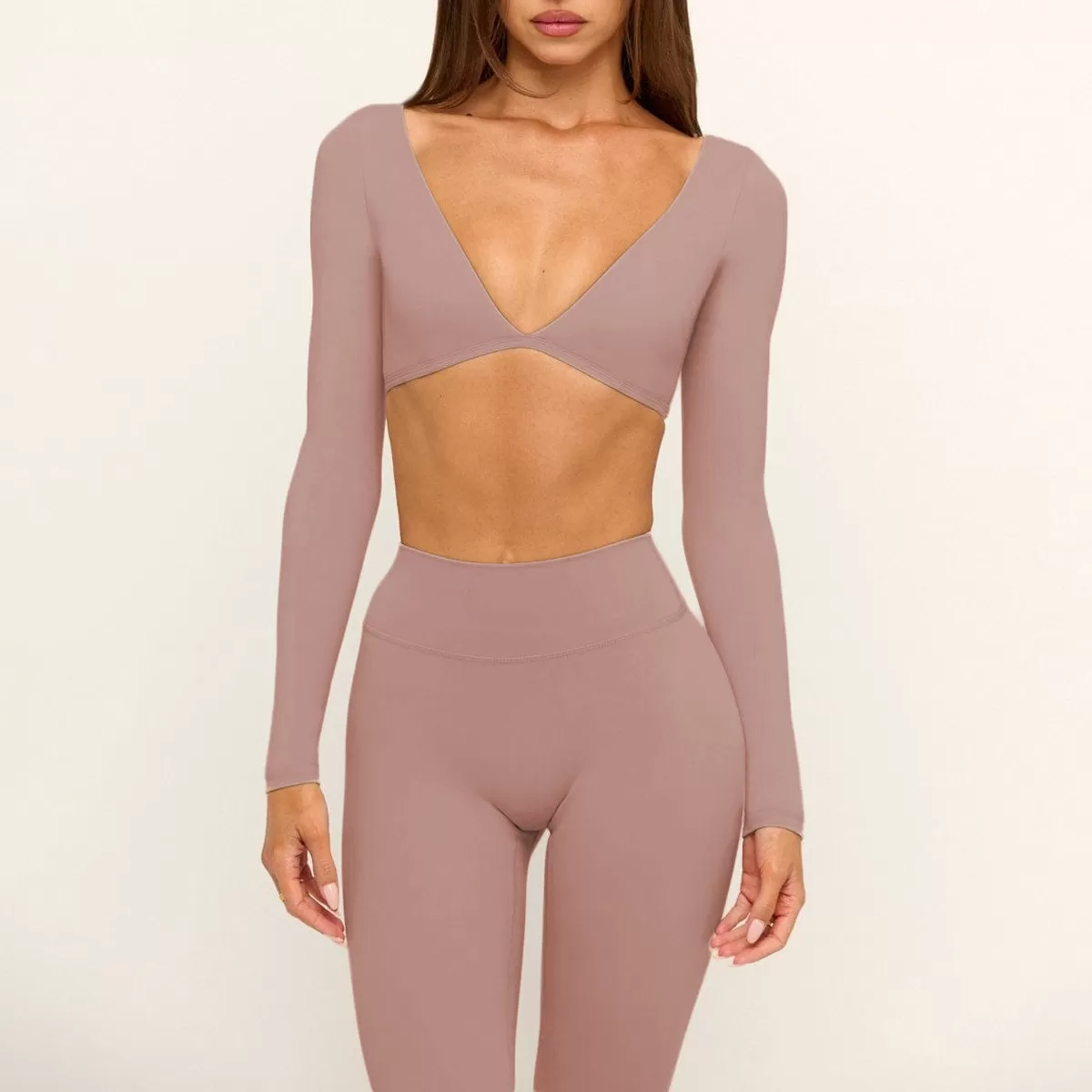 Camisetas de manga larga para mujer, elásticas, para fitness, yoga, secado rápido, para entrenamiento deportivo, FGBU170