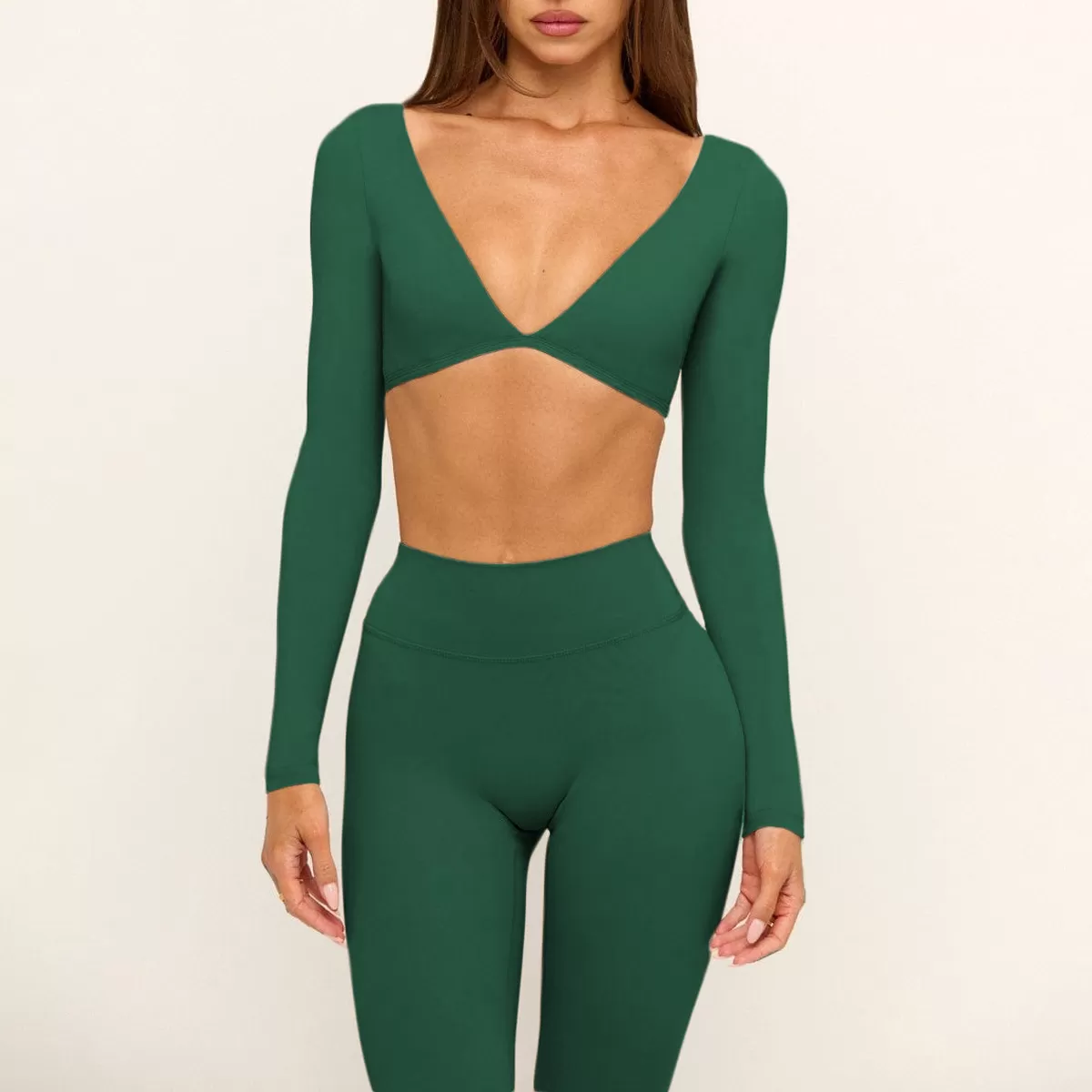 Camisetas de manga larga para mujer, elásticas, para fitness, yoga, secado rápido, para entrenamiento deportivo, FGBU170