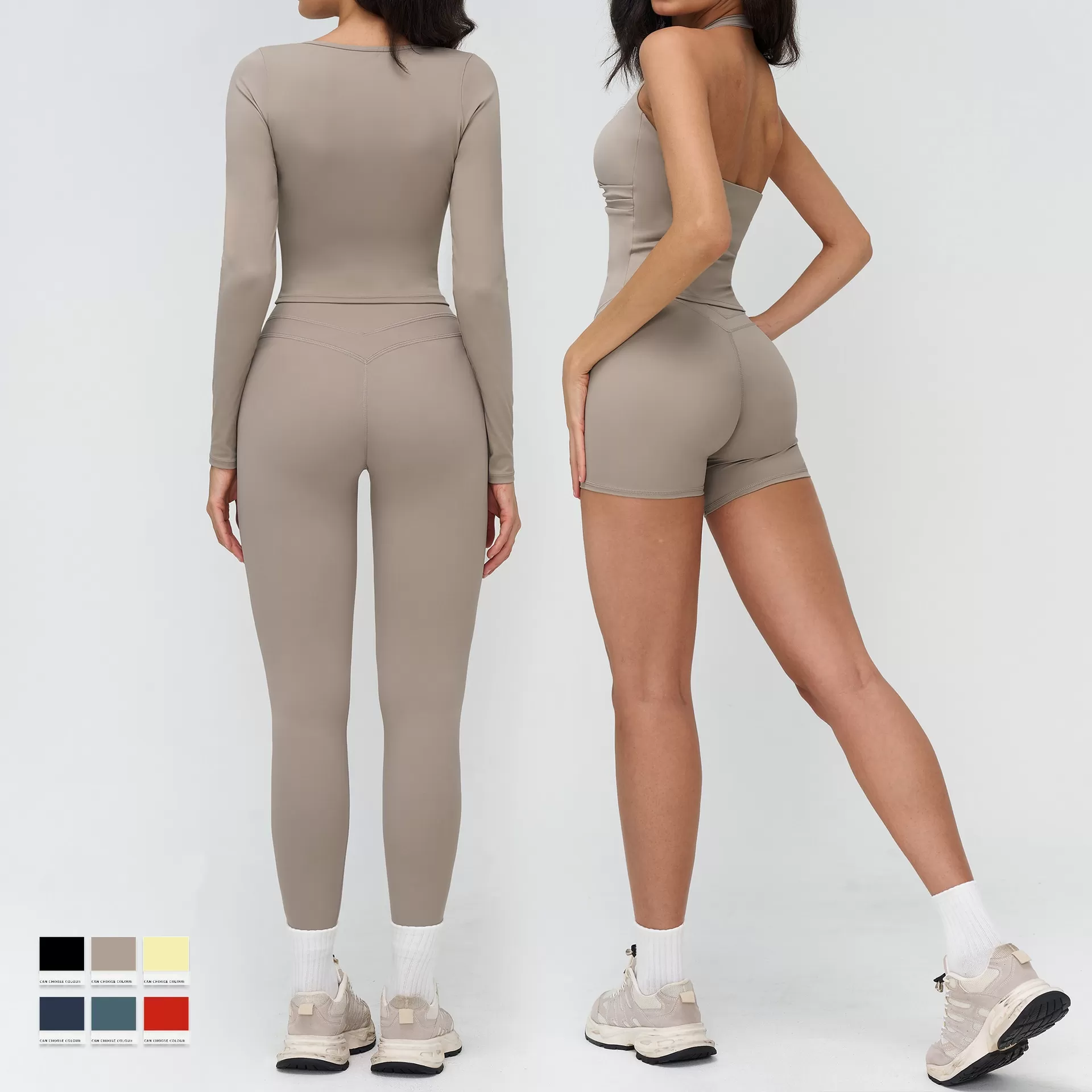 Conjunto de 5 piezas de ropa deportiva para mujer: ropa de entrenamiento, yoga, gimnasio y fitness. Modelo FGBTZ3109.