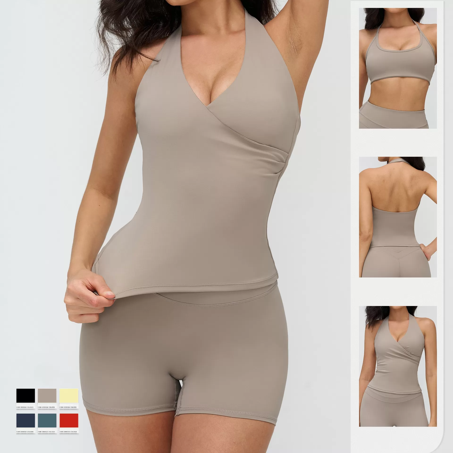 Conjunto de 5 piezas de ropa deportiva para mujer: ropa de entrenamiento, yoga, gimnasio y fitness. Modelo FGBTZ3109.