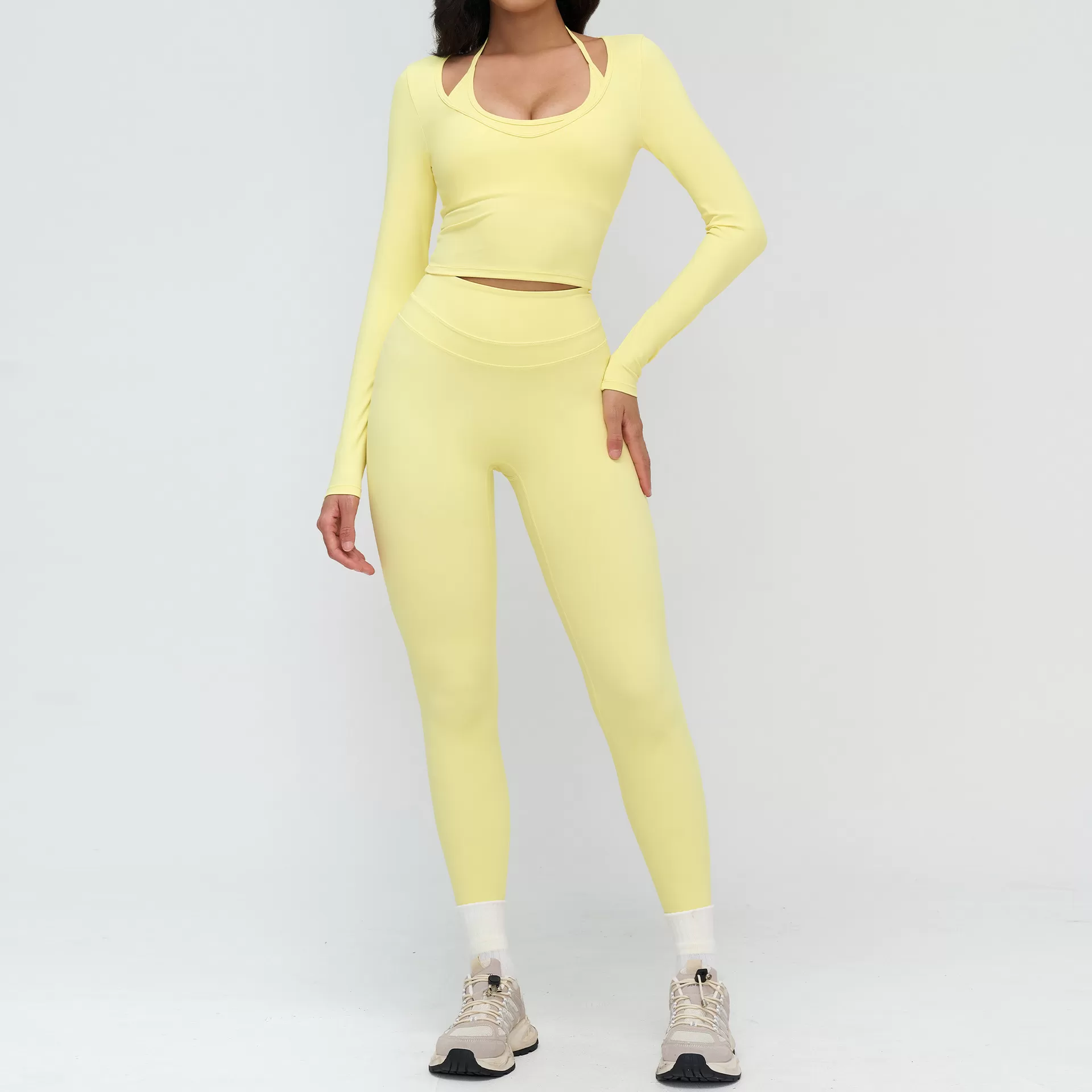 Conjunto de 5 piezas de ropa deportiva para mujer: ropa de entrenamiento, yoga, gimnasio y fitness. Modelo FGBTZ3109.