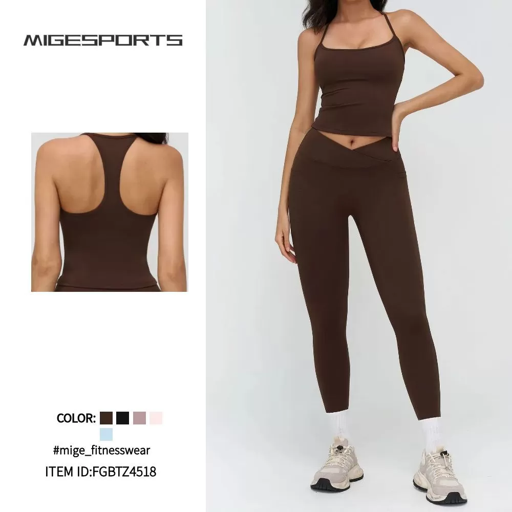 Conjunto deportivo para mujer, ideal para gimnasio, correr y yoga. Conjunto transpirable de 6 piezas para yoga. FGBTZ4518