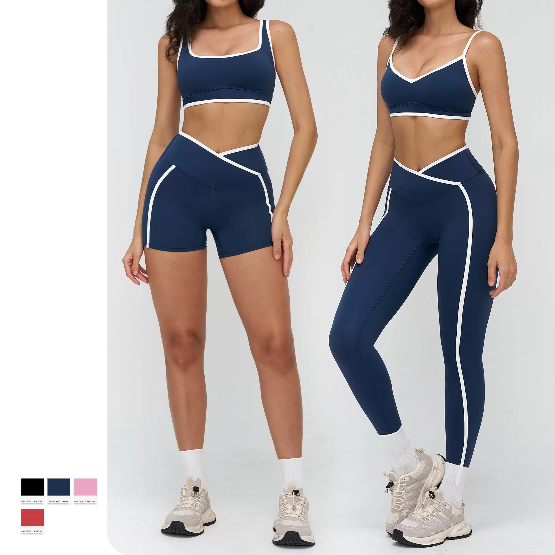 Conjuntos de ropa deportiva para mujer, aptos para el gimnasio, cómodos, elásticos en cuatro direcciones, ideales para entrenamiento al aire libre y yoga. Modelo FGBTZ9528.