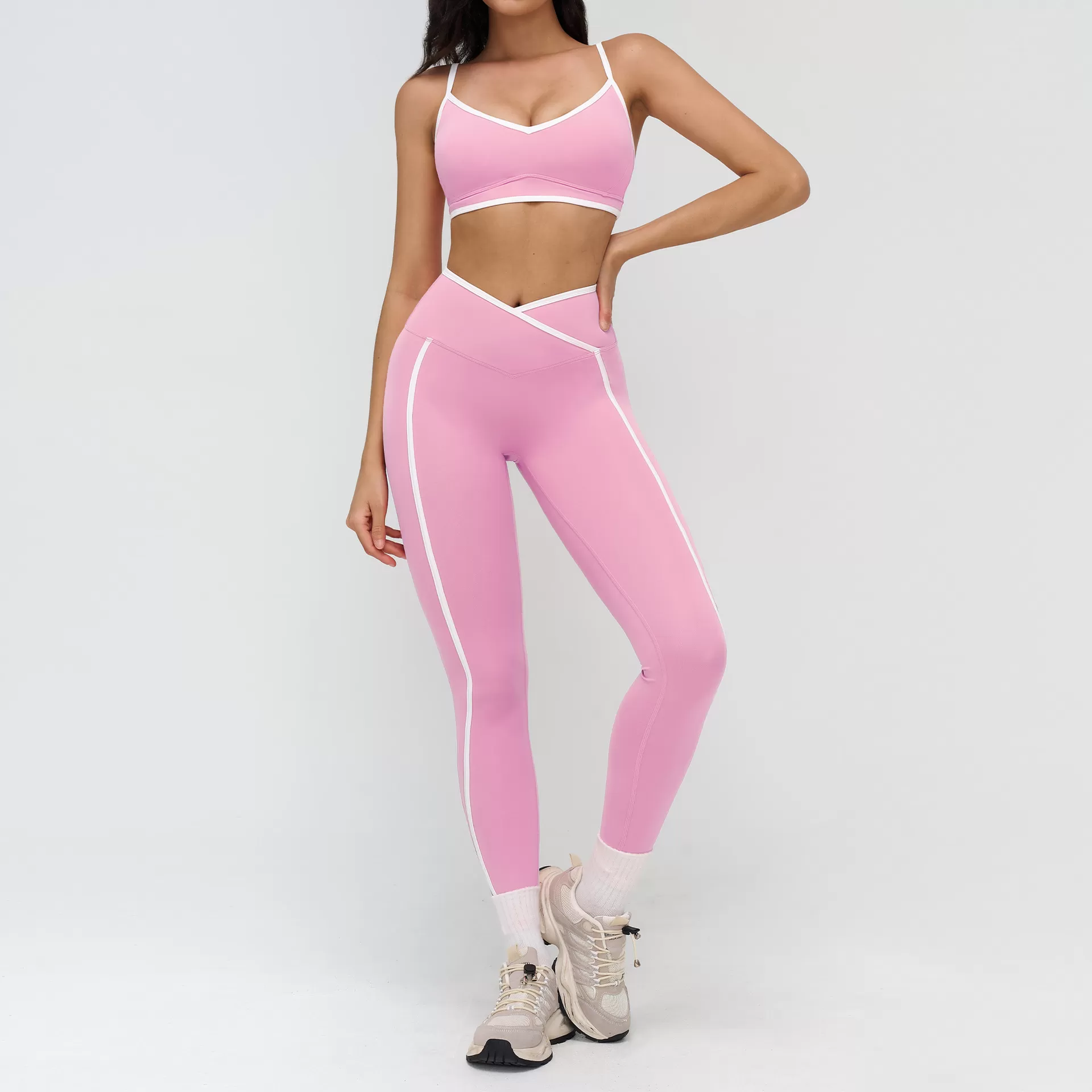 Sujetador rosa + leggings