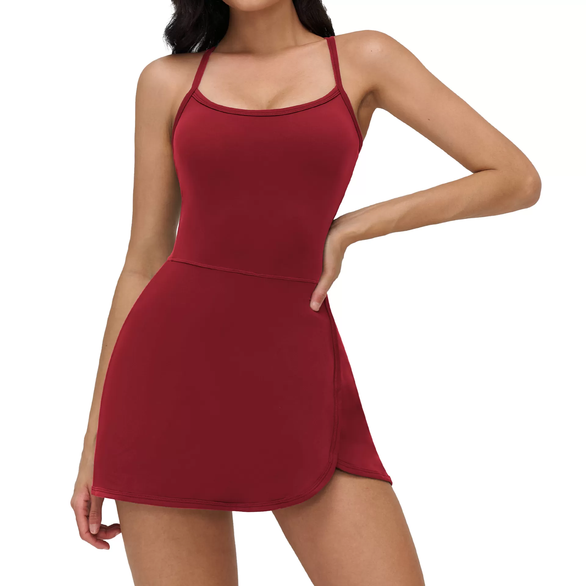 Falda corta de tenis suave para mujer, chándal de tenis transpirable con sujetador incorporado, pantalones cortos con bolsillos, atléticos FGBELT9307