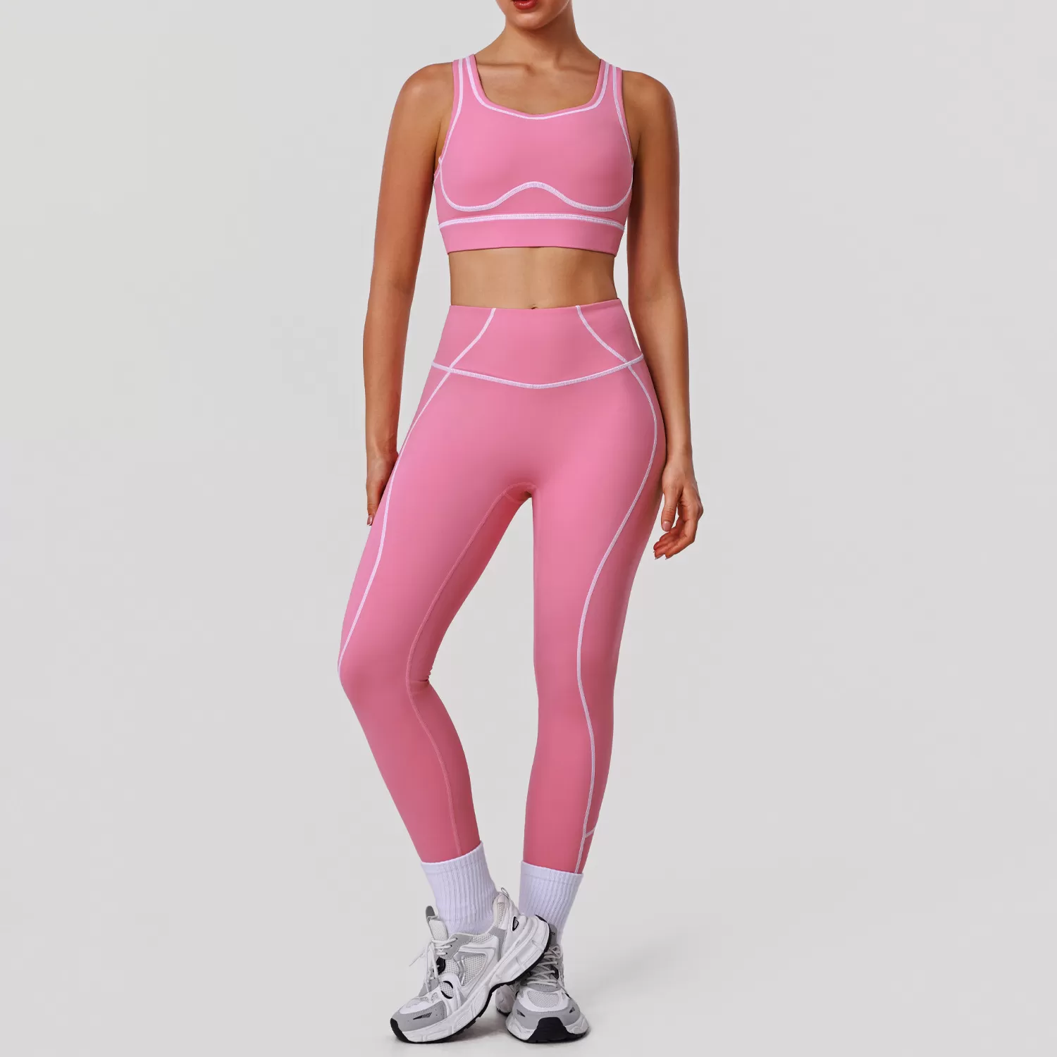 Sujetador rosa + leggings