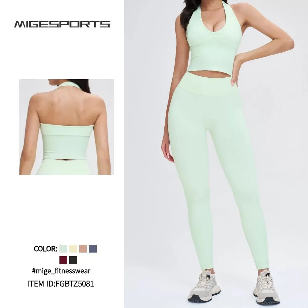 Conjunto deportivo de 5 piezas para mujer: ropa deportiva sin costuras de punto, leggings deportivos con efecto push-up para glúteos, ideal para gimnasio, fitness y yoga. FGBTZ5081