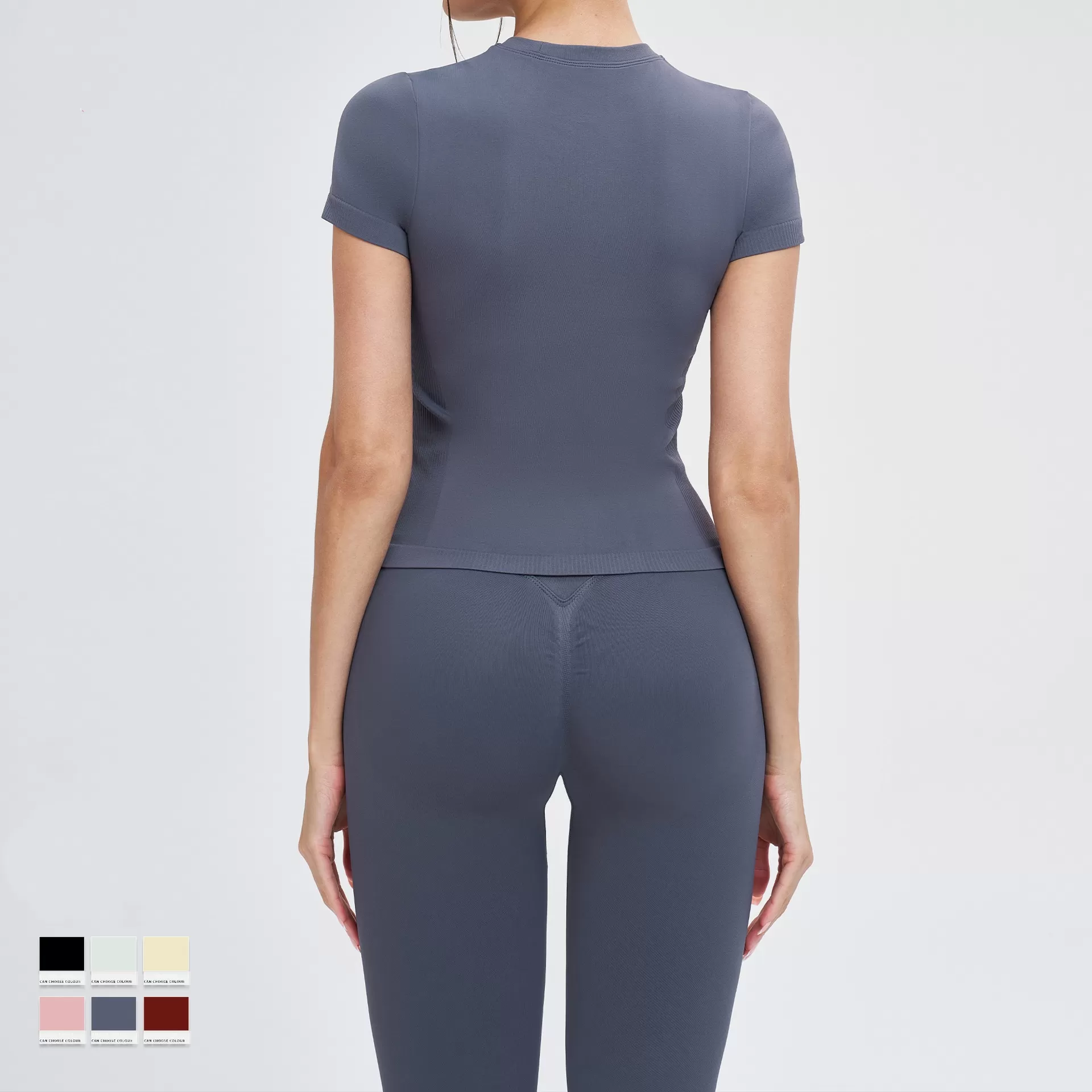 Conjunto deportivo de 5 piezas para mujer: ropa deportiva sin costuras de punto, leggings deportivos con efecto push-up para glúteos, ideal para gimnasio, fitness y yoga. FGBTZ5081