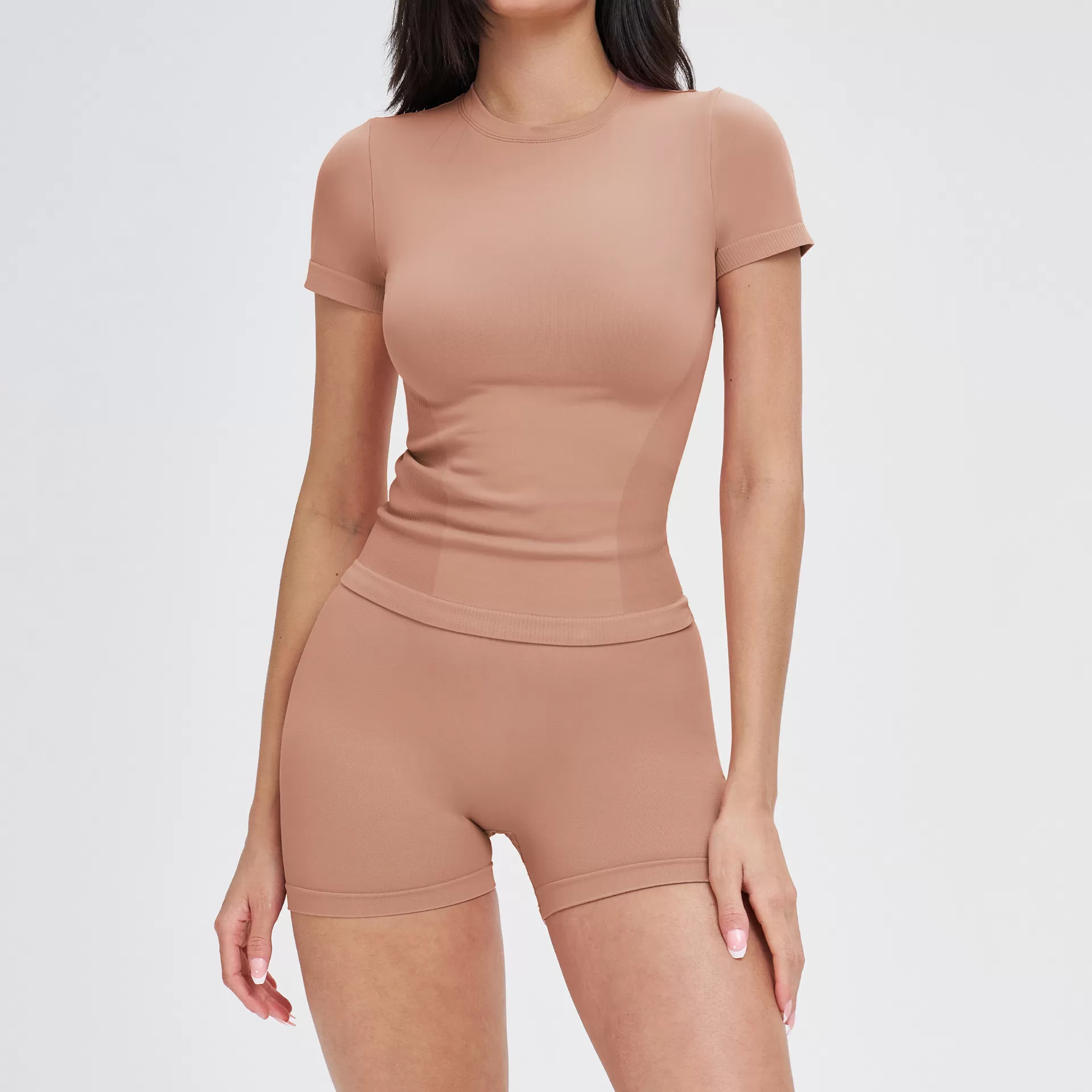 Conjunto deportivo de 5 piezas para mujer: ropa deportiva sin costuras de punto, leggings deportivos con efecto push-up para glúteos, ideal para gimnasio, fitness y yoga. FGBTZ5081