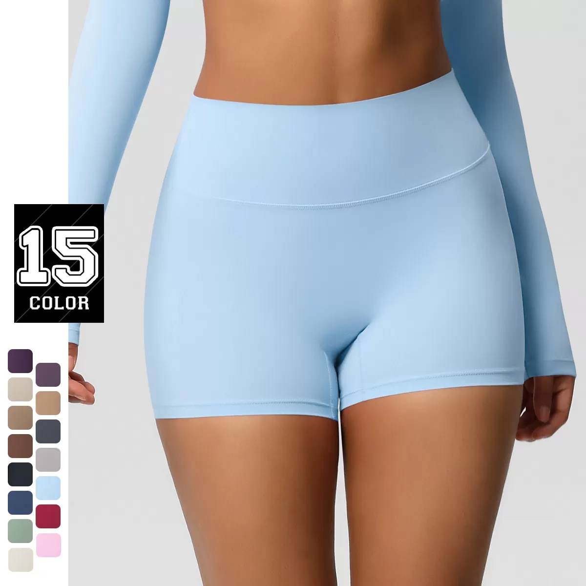 Pantalones cortos de yoga de cintura alta para deportes al aire libre, correr y andar en bicicleta, FGB7101