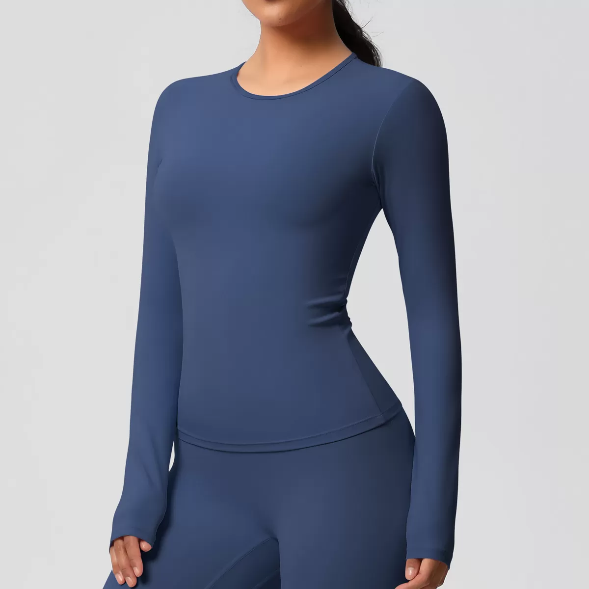 Camiseta de yoga de manga larga para mujer, suave, para gimnasio, FGB7102