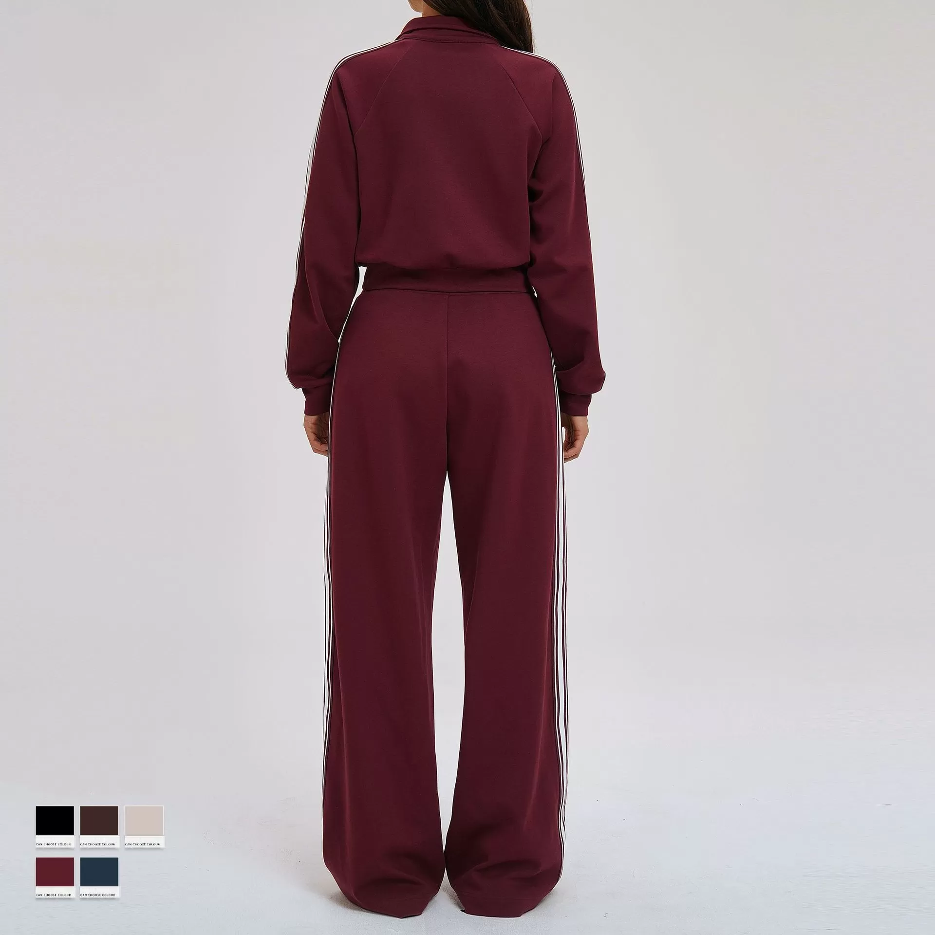 Conjunto de 2 piezas de chaqueta deportiva de manga larga para gimnasio, fitness y yoga, pantalones de entrenamiento para mujer, FGBTZ2519