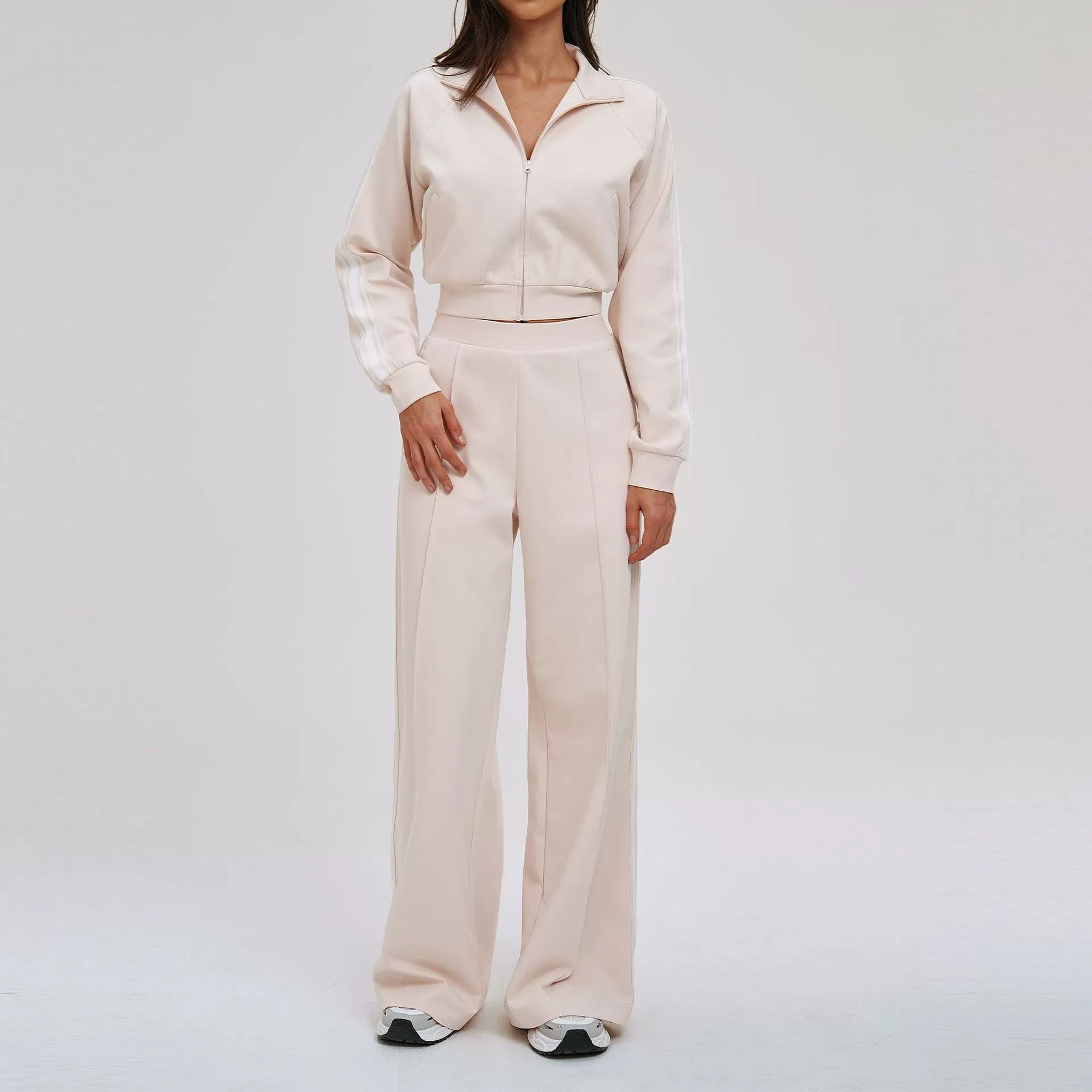 Conjunto de 2 piezas de chaqueta deportiva de manga larga para gimnasio, fitness y yoga, pantalones de entrenamiento para mujer, FGBTZ2519