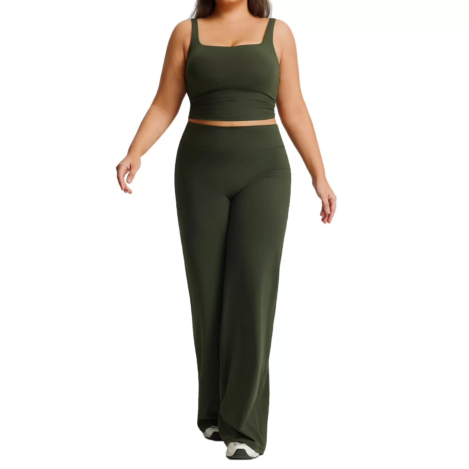 Ropa de yoga de talla grande para mujer, secado rápido, para pilates, running, deportes, conjunto de 2 piezas, conjunto de yoga, gimnasio, conjuntos de fitness para mujer FGBF244+245