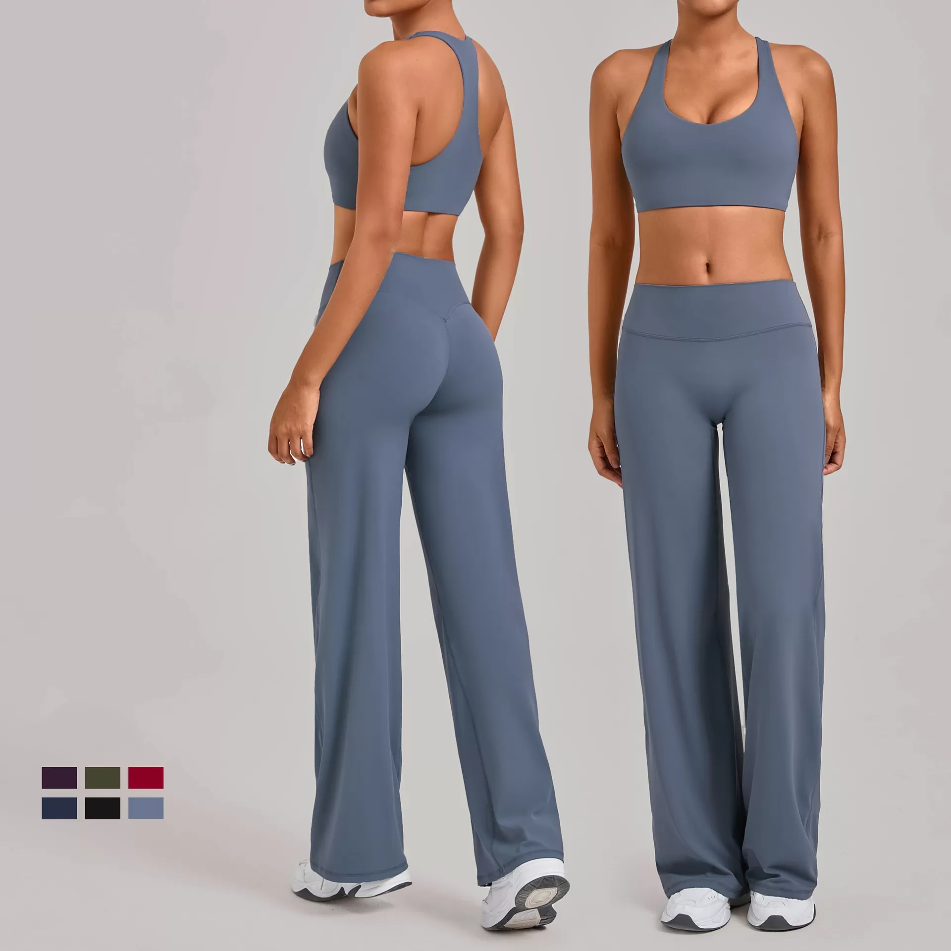 Conjunto de yoga para mujer, ropa deportiva de alta elasticidad para correr, gimnasio y fitness FGB9063+91229