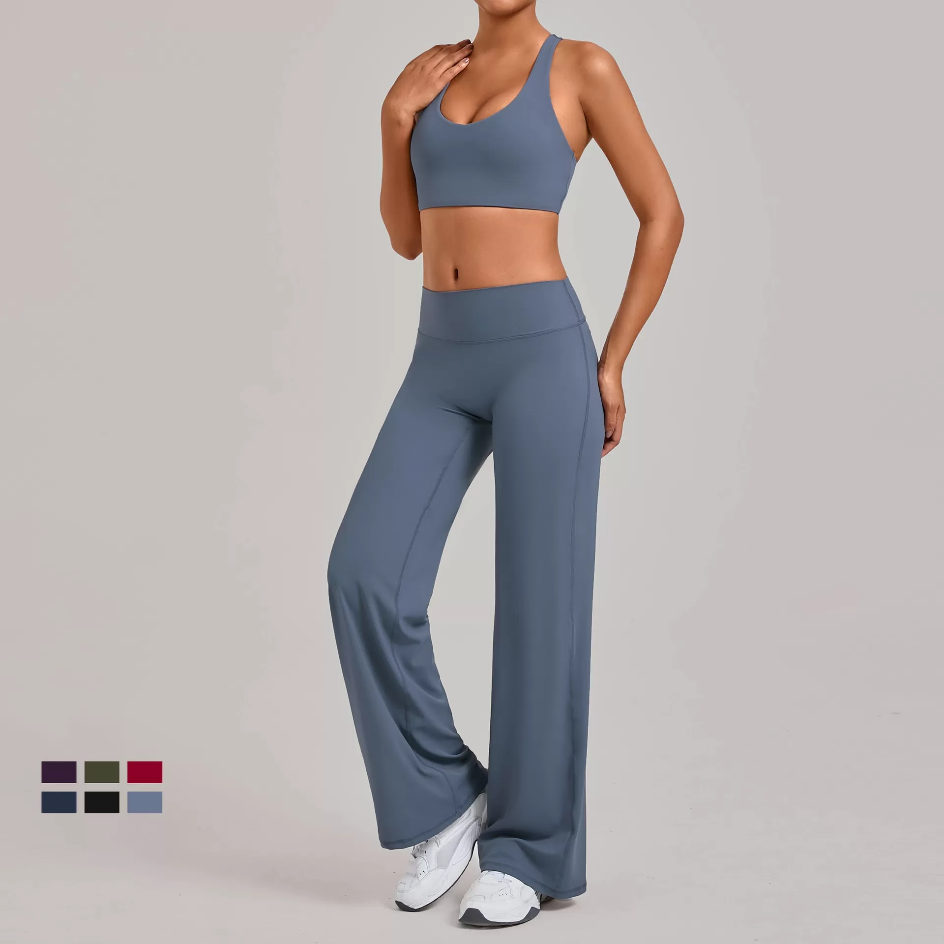 Conjunto de yoga para mujer, ropa deportiva de alta elasticidad para correr, gimnasio y fitness FGB9063+91229