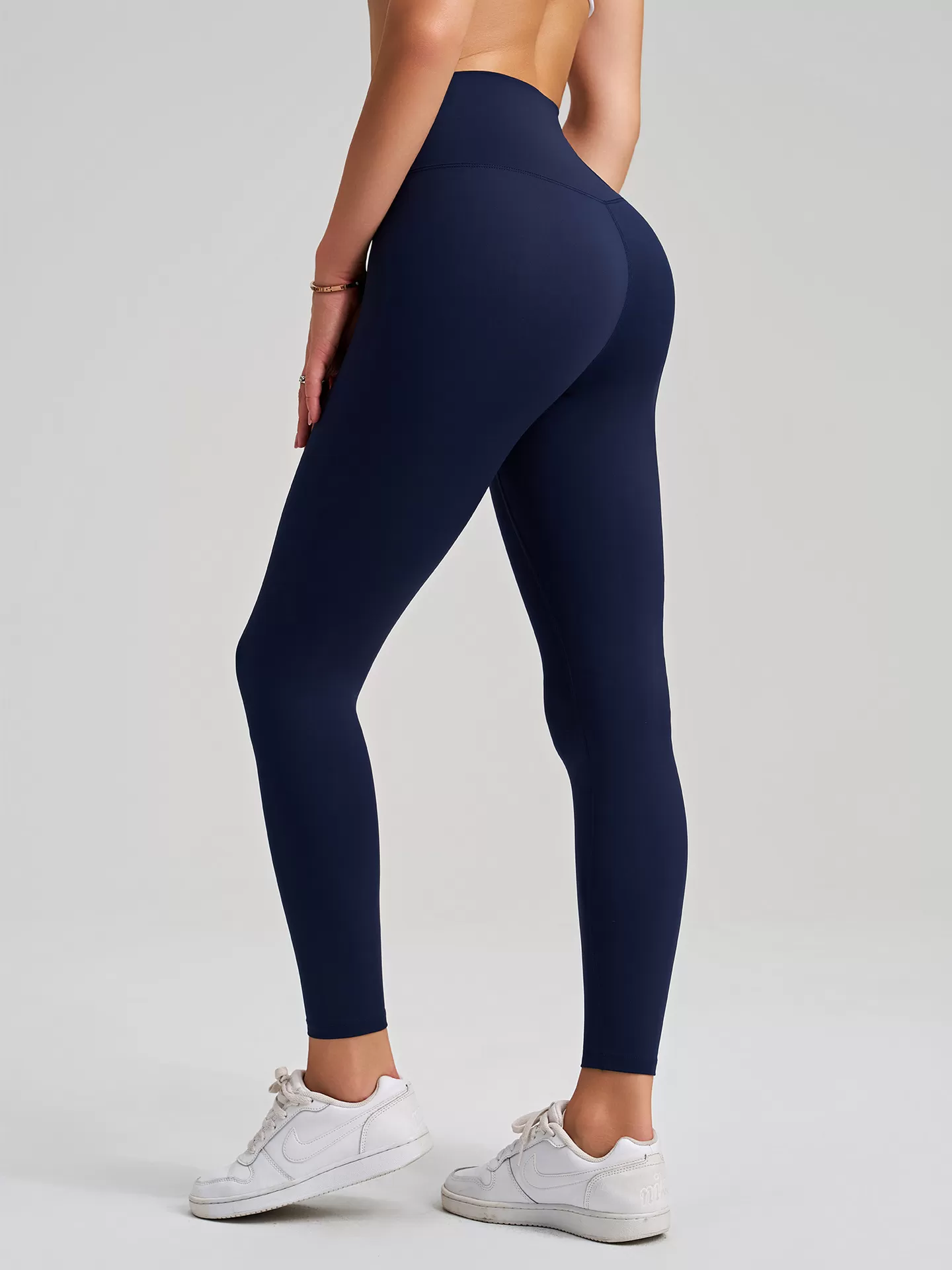 Leggings deportivos de cintura alta para mujer, con cintura elástica y falda desmontable, FGBCK-5101+YPF-5002