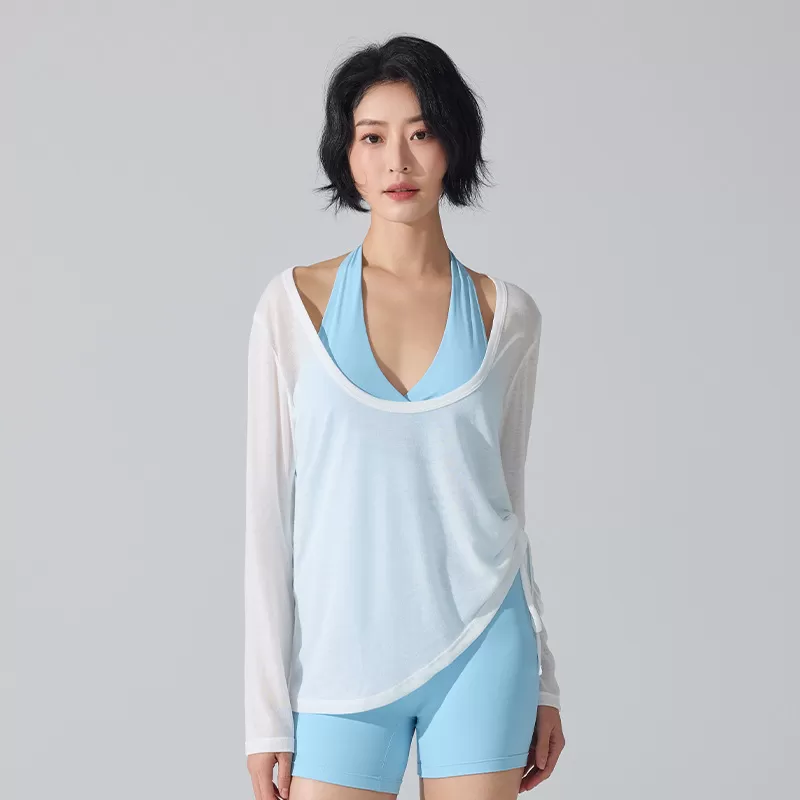 Tops blancos de manga larga